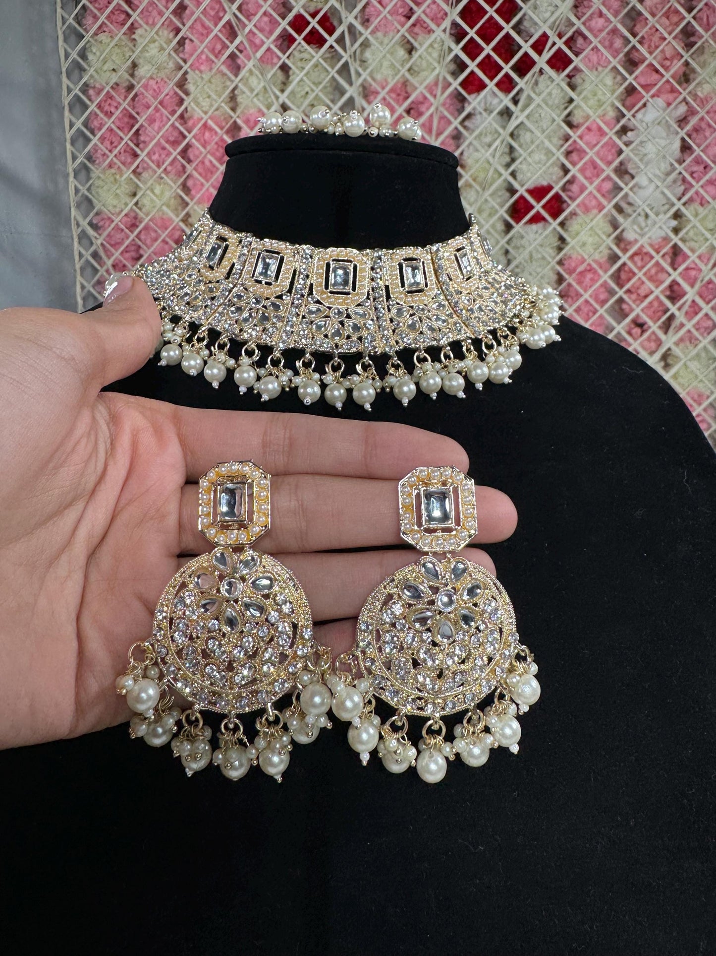 Indian jewlery set/Necklace Set/  Choker/ Bollywood Jewelry/ Indian jewelry/ Pakistani necklace/ punjabi necklace/bridal/
