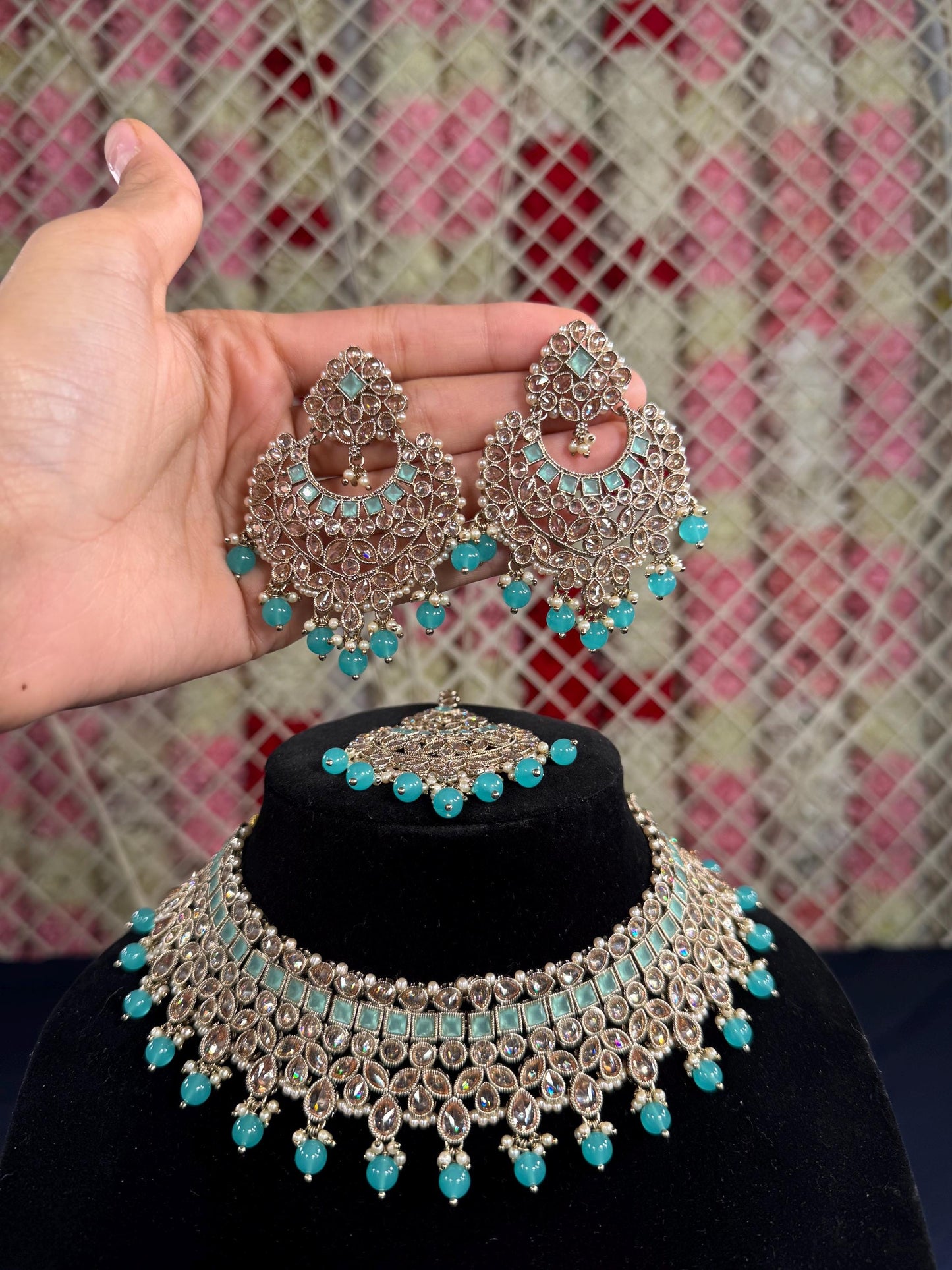 Indian jewlery set/Necklace Set/  Choker/ Bollywood Jewelry/ Indian jewelry/ Pakistani necklace/ punjabi necklace/bridal/