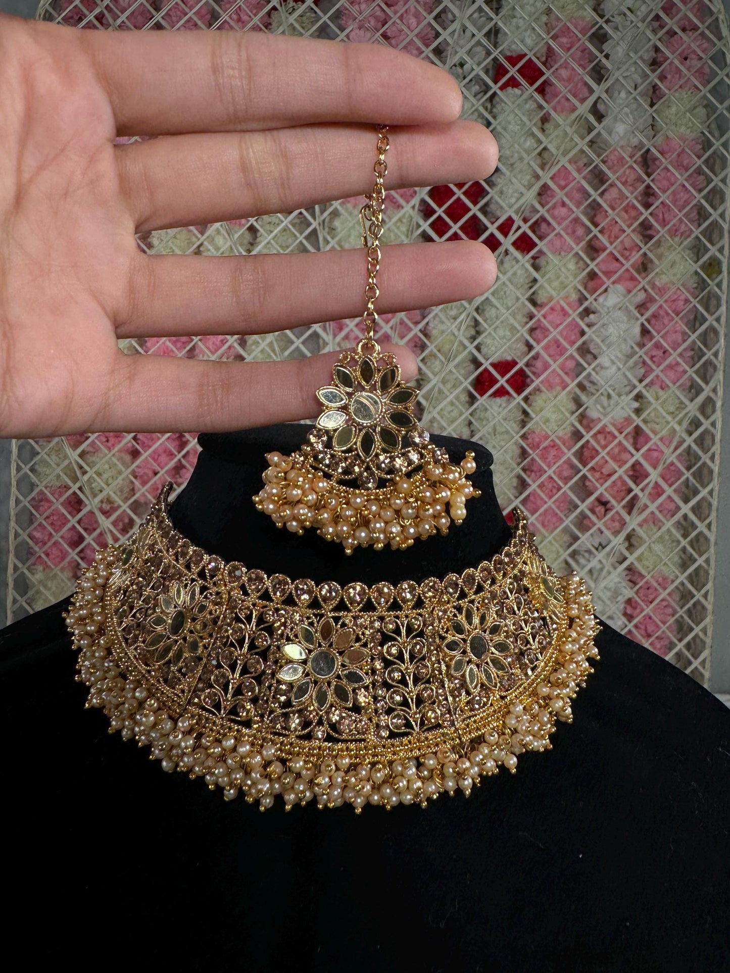 Indian jewlery set/Necklace Set/  Choker/ Bollywood Jewelry/ Indian jewelry/ Pakistani necklace/ punjabi necklace/bridal/