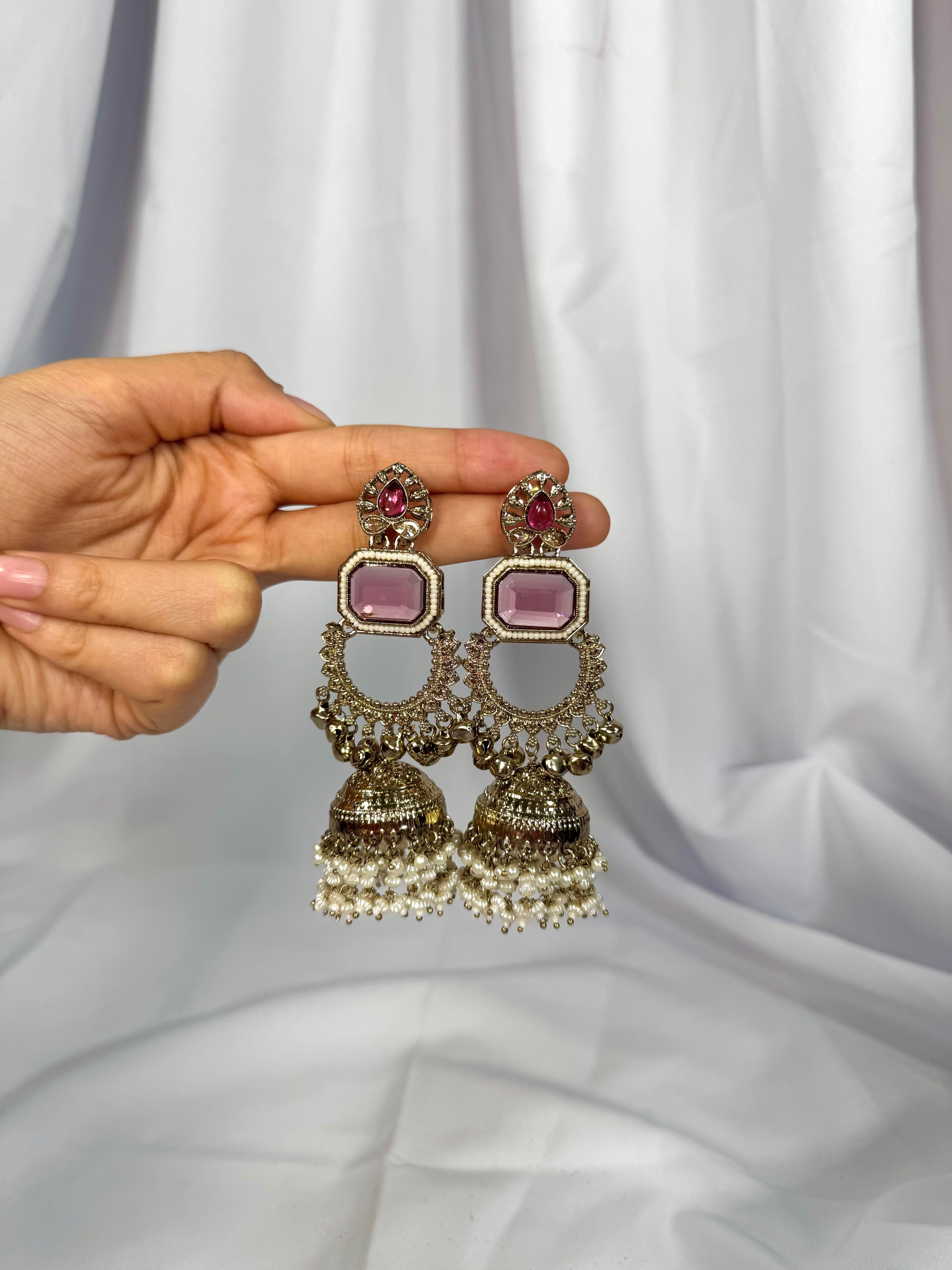 Sana earrings-Pink