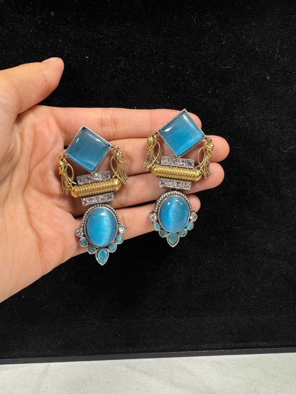 Bollywood Style Jhumka Earrings, Indian Gold Plated Hoop Earrings, Statement Ethnic Jewelry, Festive Earrings, Women's Accessories