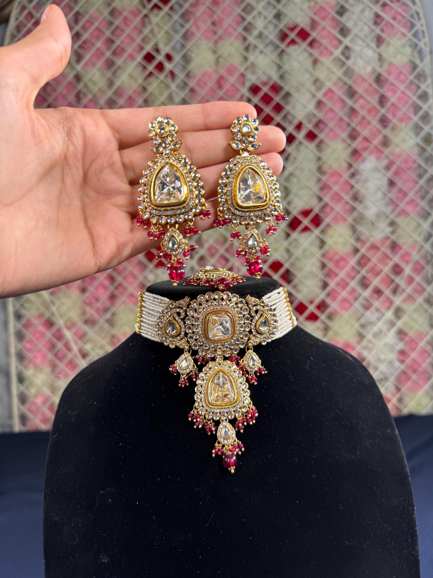 Indian jewlery set/Necklace Set/  Choker/ Bollywood Jewelry/ Indian jewelry/ Pakistani necklace/ punjabi necklace/bridal/