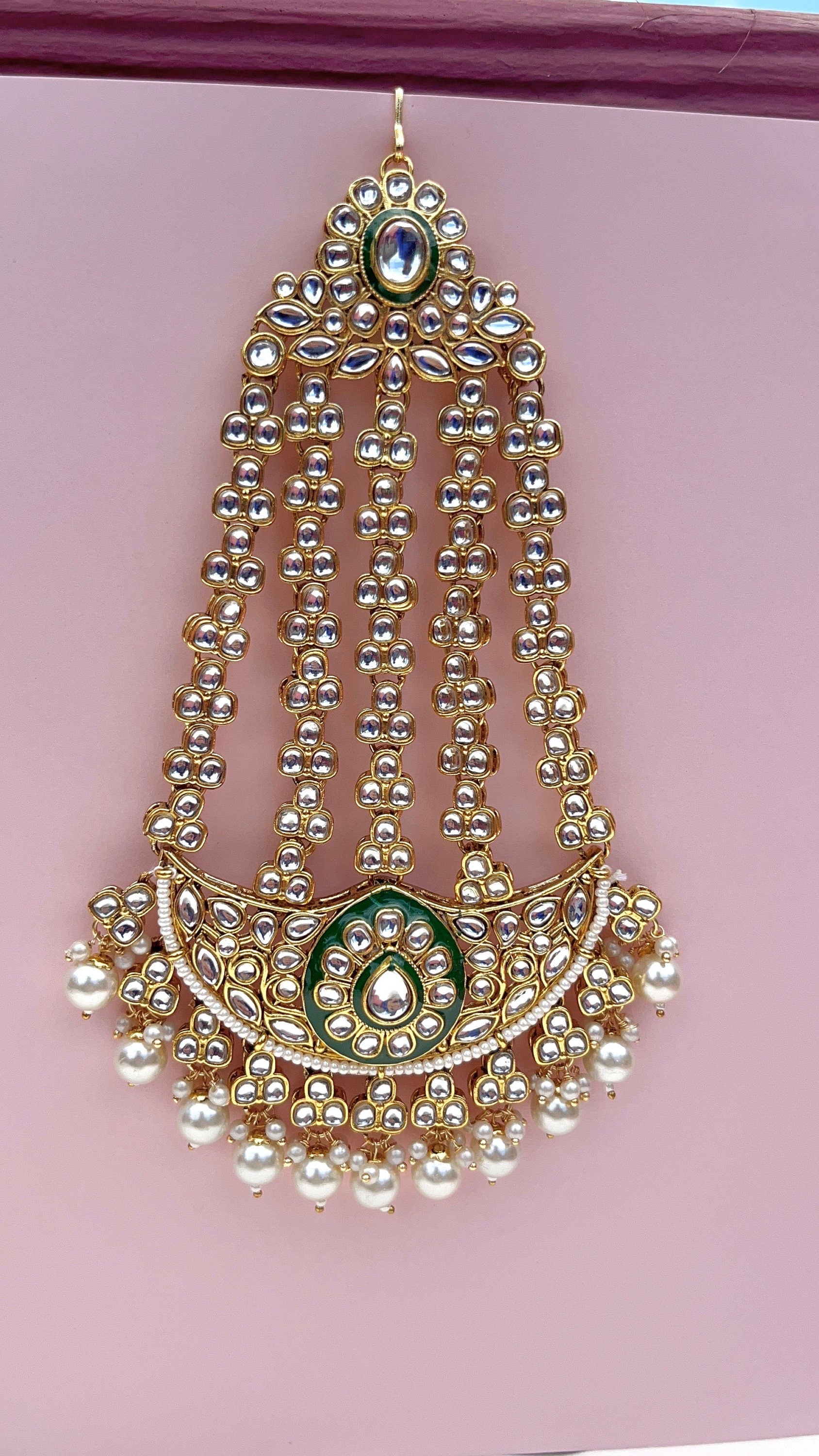 Tikka| head accessories | side tikka| Pakistani jewelry | Indian jewelry head wear| tikka headpiece| Punjabi tikka| Indian headwear jhoomer