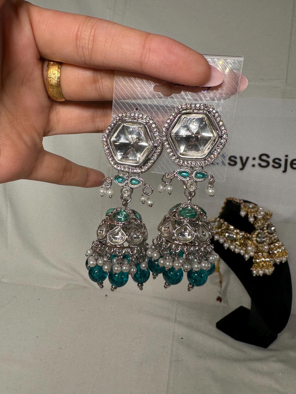 Bollywood Style Jhumka Earrings, Indian Gold Plated Hoop Earrings, Statement Ethnic Jewelry, Festive Earrings, Women's Accessories