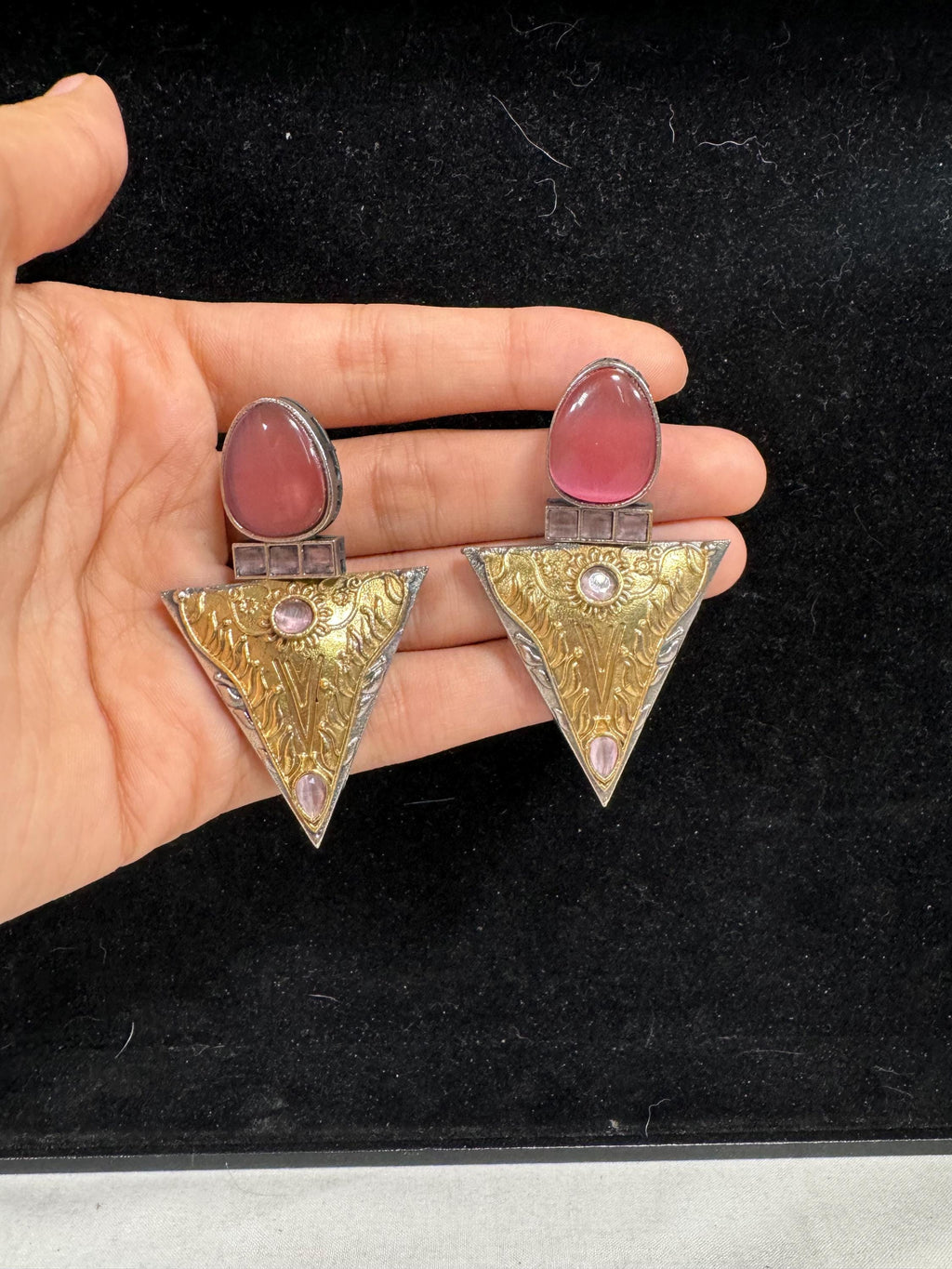 Bollywood Style Jhumka Earrings, Indian Gold Plated Hoop Earrings, Statement Ethnic Jewelry, Festive Earrings, Women's Accessories