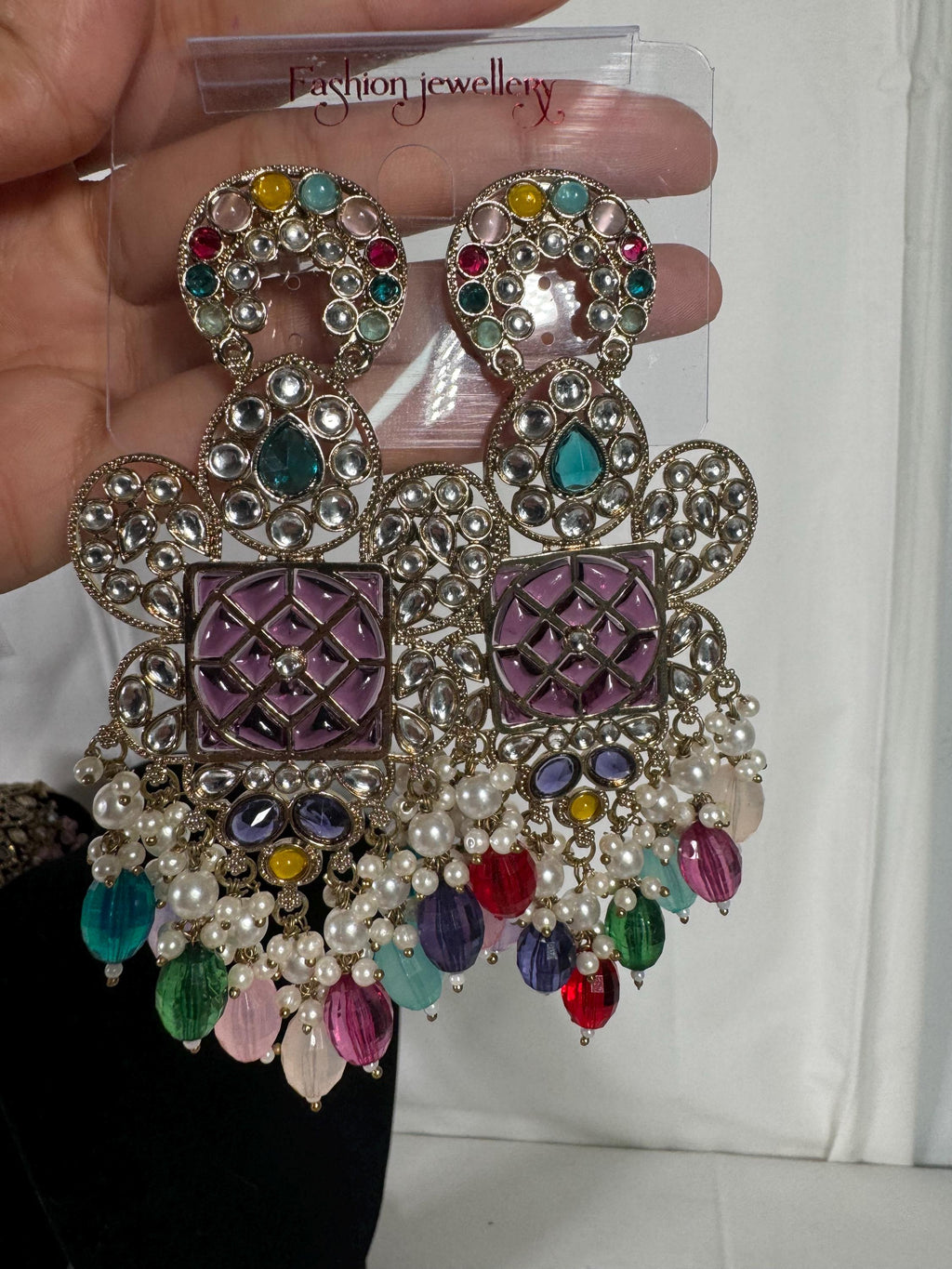 Bollywood Style Jhumka Earrings, Indian Gold Plated Hoop Earrings, Statement Ethnic Jewelry, Festive Earrings, Women's Accessories