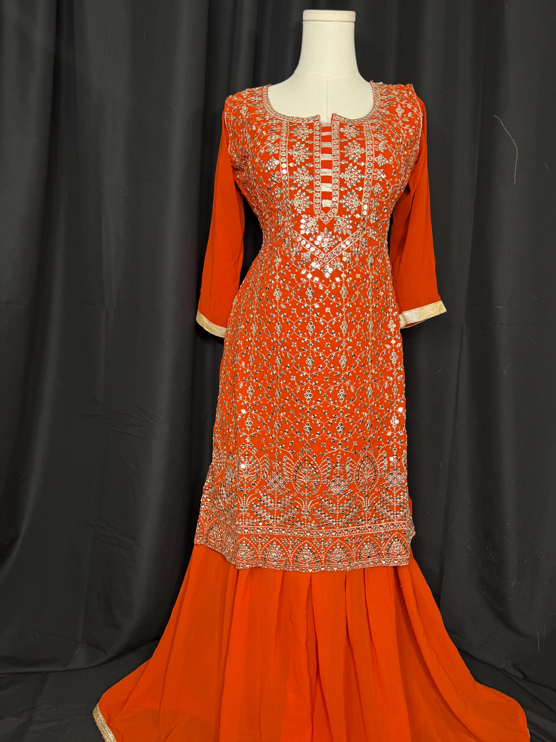 Punjabi Sharrara For Women Indian Designer, Pakistani suit, lehengha, sharara, desi clothe,Wear Chaniya Choli bollywood Style Indian outfits