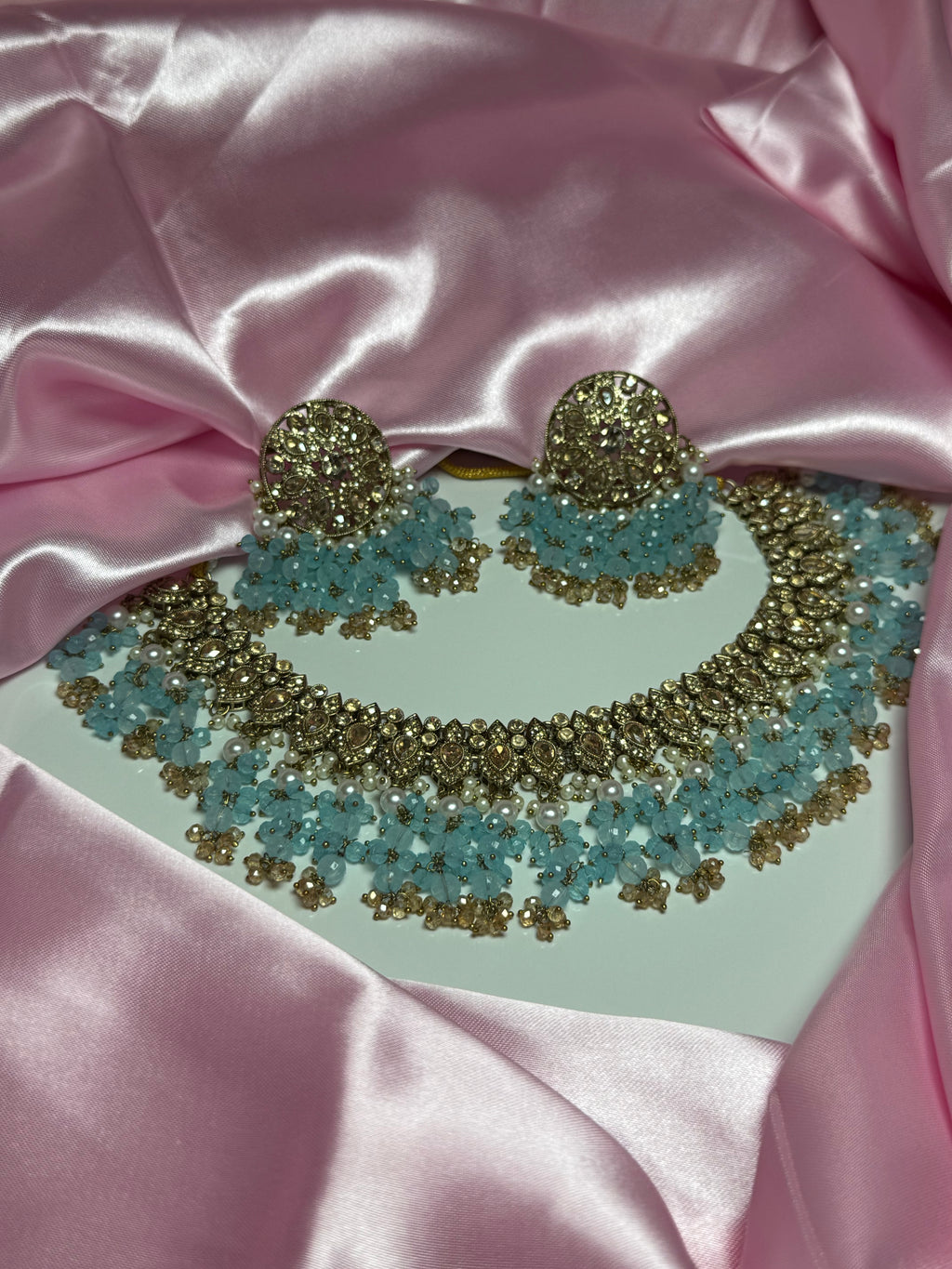 Roshan Necklace Set Blue