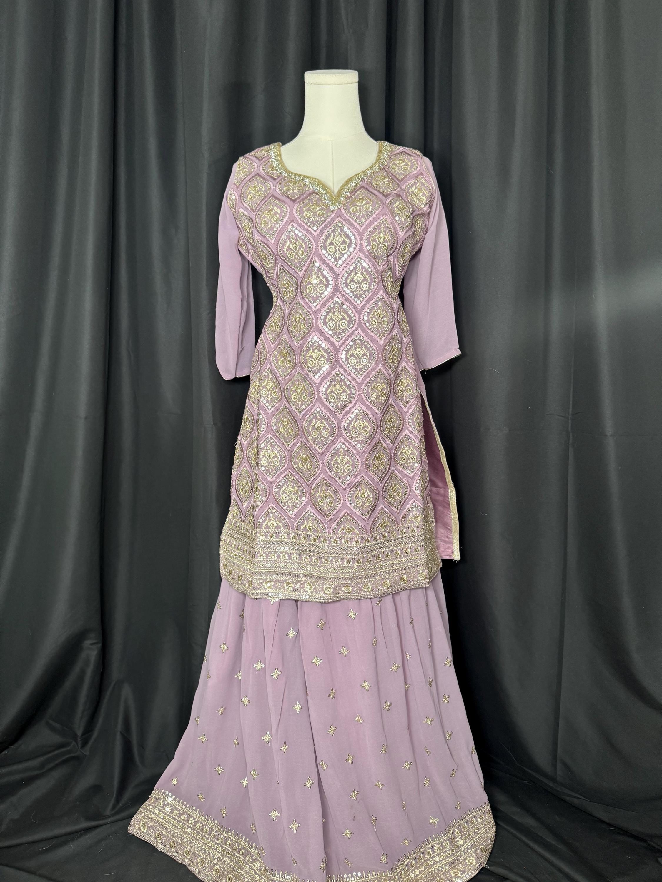 Pakistani suit, Punjabi Sharrara For Women Indian Designer Wedding Wear, Salwar suit, Chaniya Choli bollywood Style Indian outfits