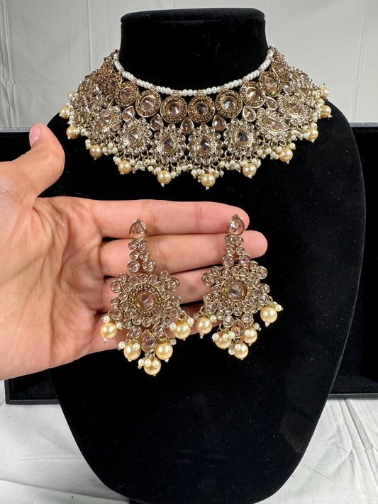 Indian jewlery set/Necklace Set/  Choker/ Bollywood Jewelry/ Indian jewelry/ Pakistani necklace/ punjabi necklace/bridal/