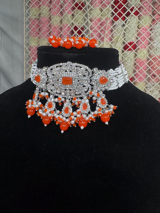 Indian jewlery set/Necklace Set/  Choker/ Bollywood Jewelry/ Indian jewelry/ Pakistani necklace/ punjabi necklace/bridal/
