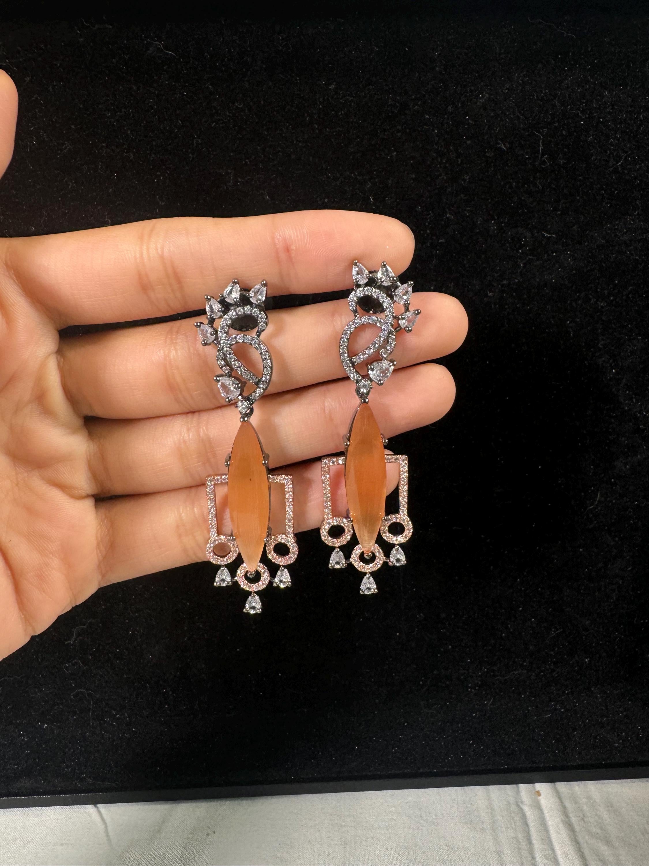 Bollywood Style Jhumka Earrings, Indian Gold Plated Hoop Earrings, Statement Ethnic Jewelry, Festive Earrings, Women's Accessories