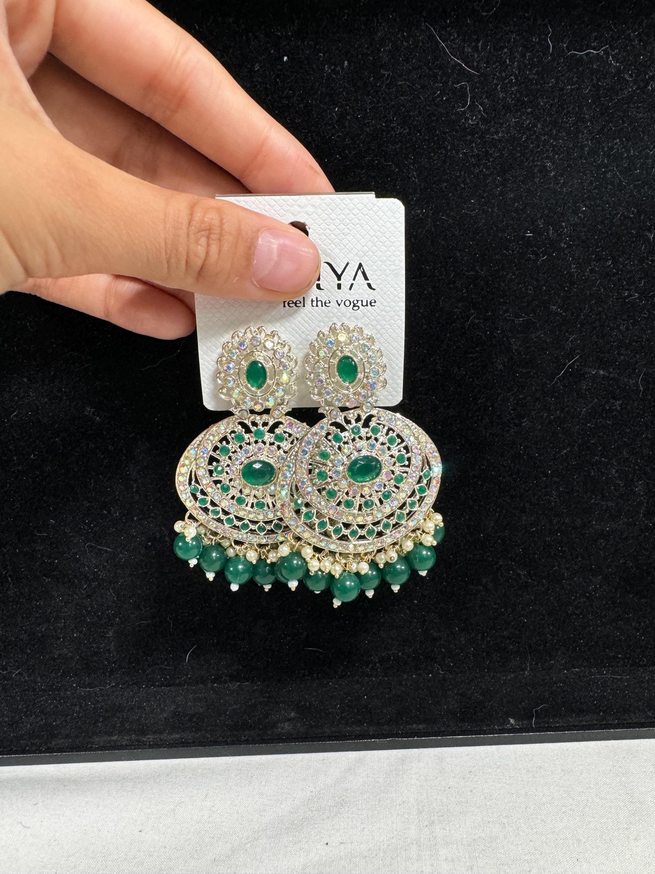 Bollywood Style Jhumka Earrings, Indian Gold Plated Hoop Earrings, Statement Ethnic Jewelry, Festive Earrings, Women's Accessories