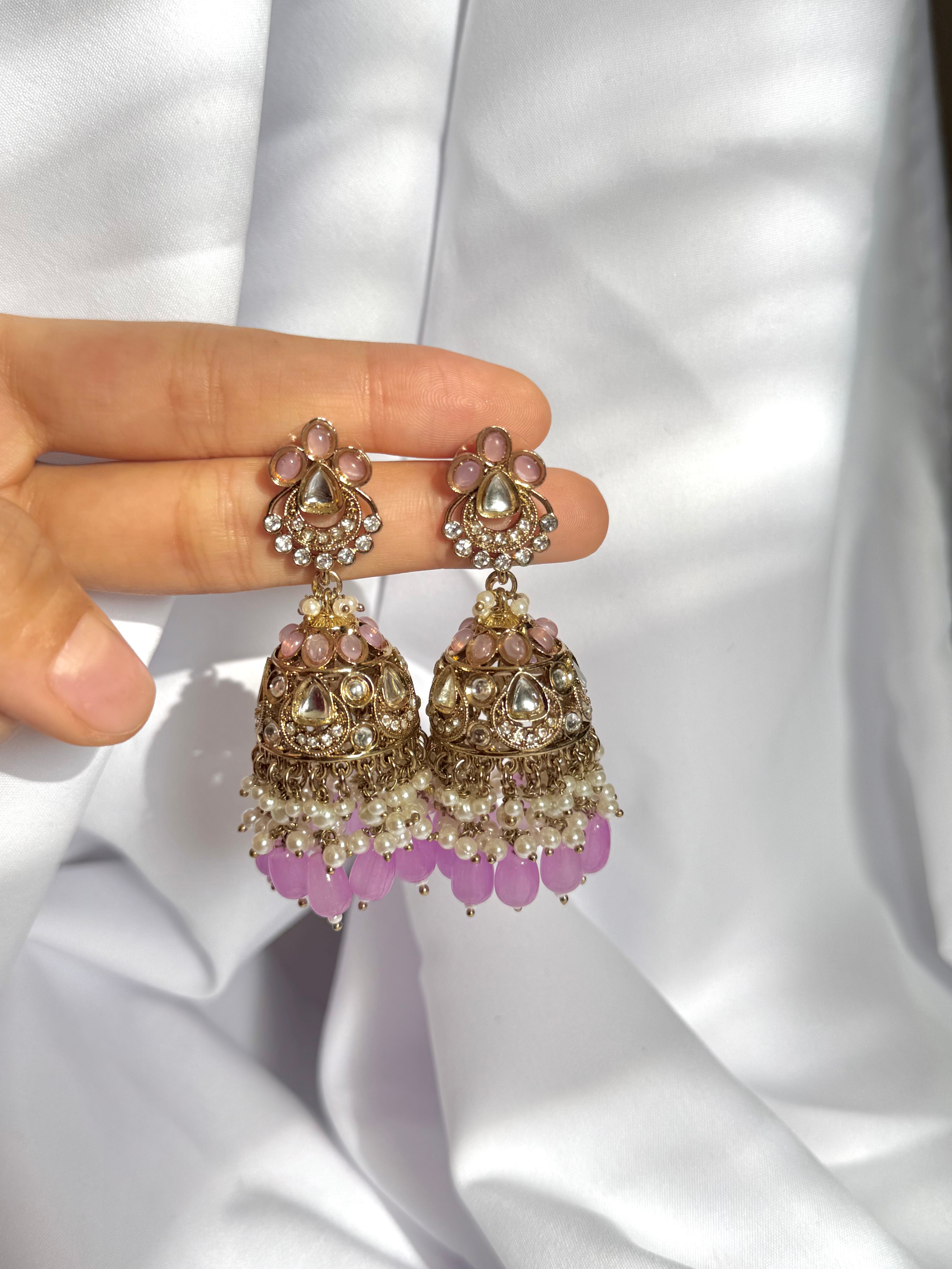 Anaya Jhumkas-Purple