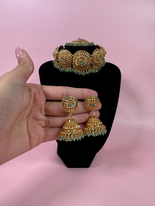 Indian jewlery set/Necklace Set/  Choker/ Bollywood Jewelry/ Indian jewelry/ Pakistani necklace/ punjabi necklace/bridal/