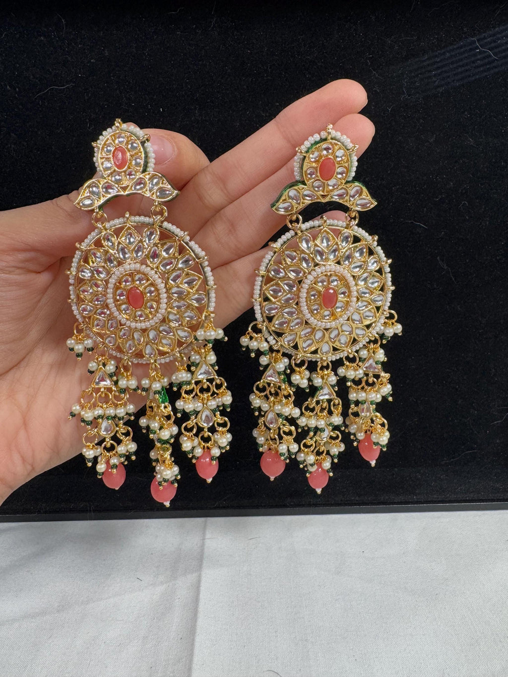 Bollywood Style Jhumka Earrings, Indian Gold Plated Hoop Earrings, Statement Ethnic Jewelry, Festive Earrings, Women's Accessories