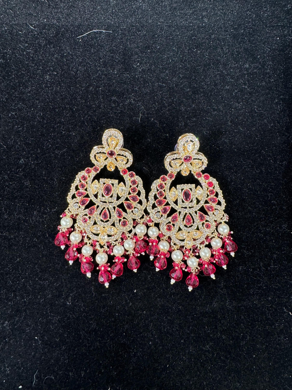 Bollywood Style Jhumka Earrings, Indian Gold Plated Hoop Earrings, Statement Ethnic Jewelry, Festive Earrings, Women's Accessories