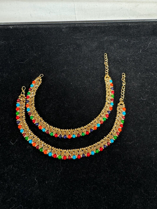 Anklets/Payal/ Indian Jewelry/ Silver Payal/ Panjeb/ Pakistani Jewelry/ Bollywood Jewelry/ Statement Jewelry/ Silver Anklet