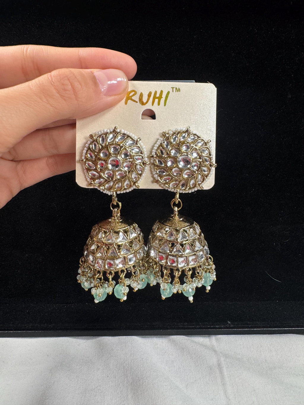 Bollywood Style Jhumka Earrings, Indian Gold Plated Hoop Earrings, Statement Ethnic Jewelry, Festive Earrings, Women's Accessories