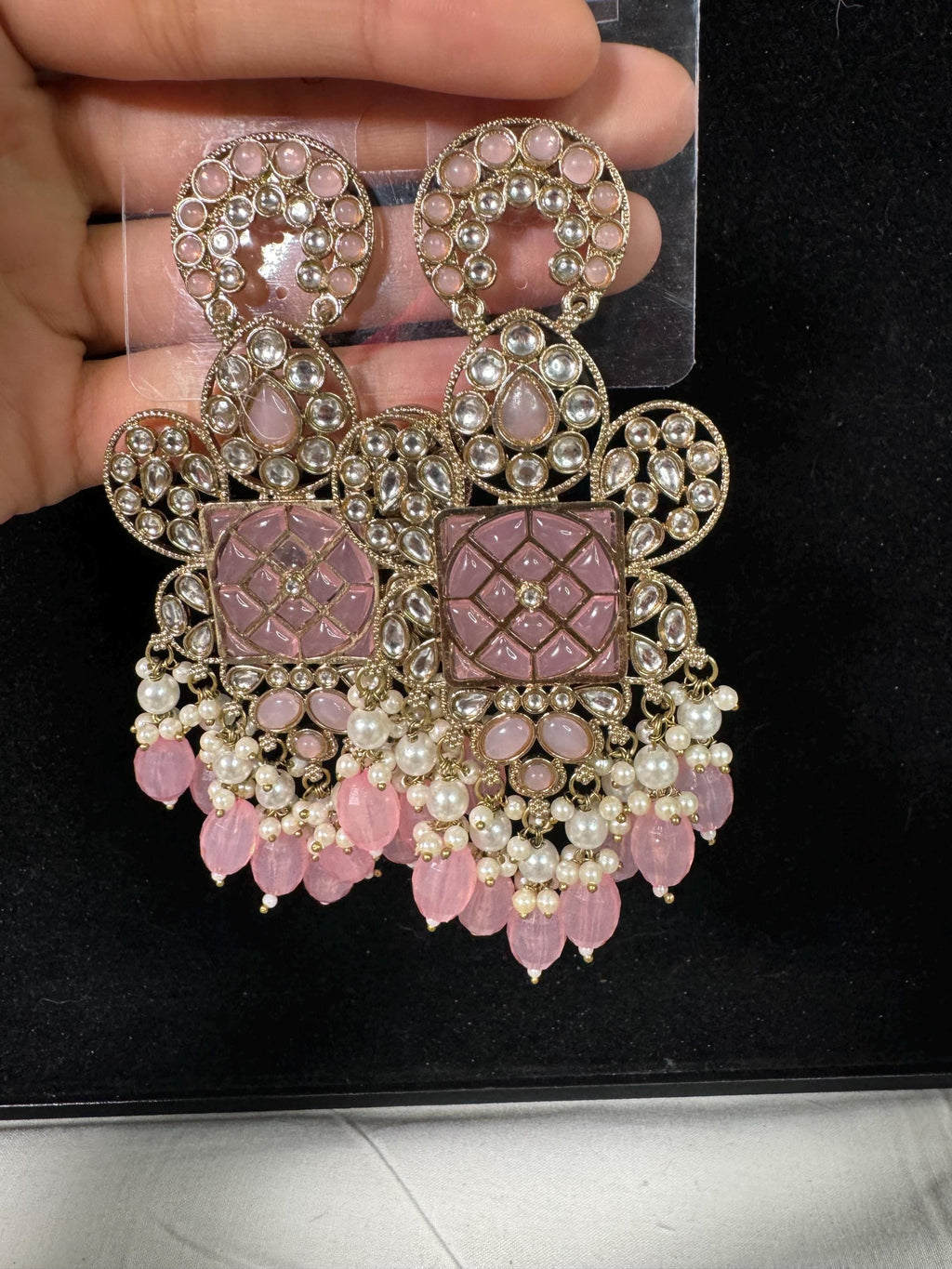 Bollywood Style Jhumka Earrings, Indian Gold Plated Hoop Earrings, Statement Ethnic Jewelry, Festive Earrings, Women's Accessories