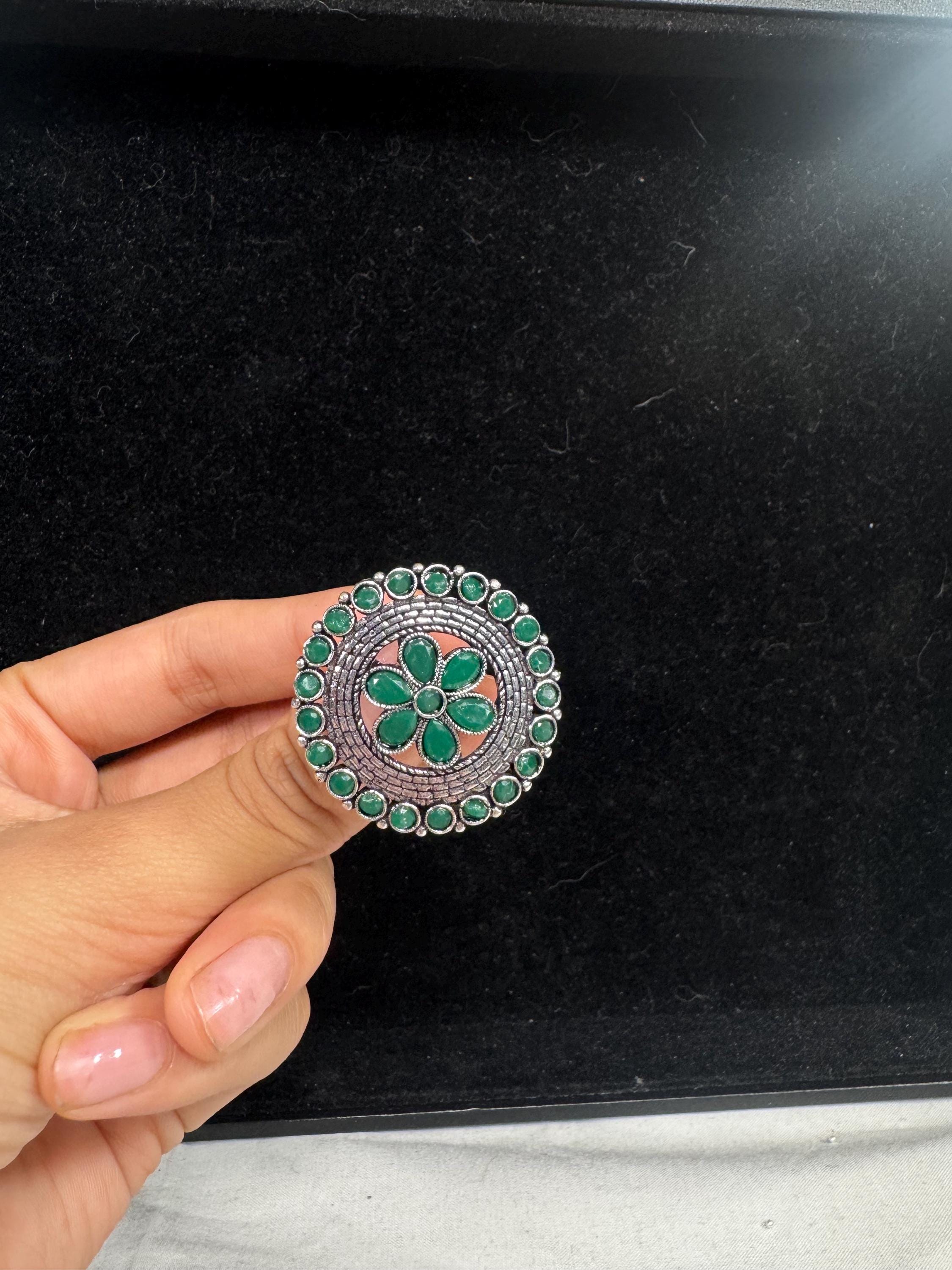 Bollywood Style Ring , Indian Gold Plated ring, Statement Ethnic Jewelry, Festive rings , Women's Accessories, Adjustable Ring, desi ring,