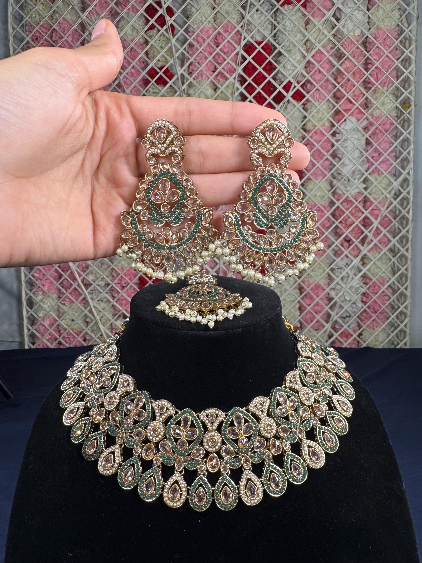 Indian jewlery set/Necklace Set/  Choker/ Bollywood Jewelry/ Indian jewelry/ Pakistani necklace/ punjabi necklace/bridal/
