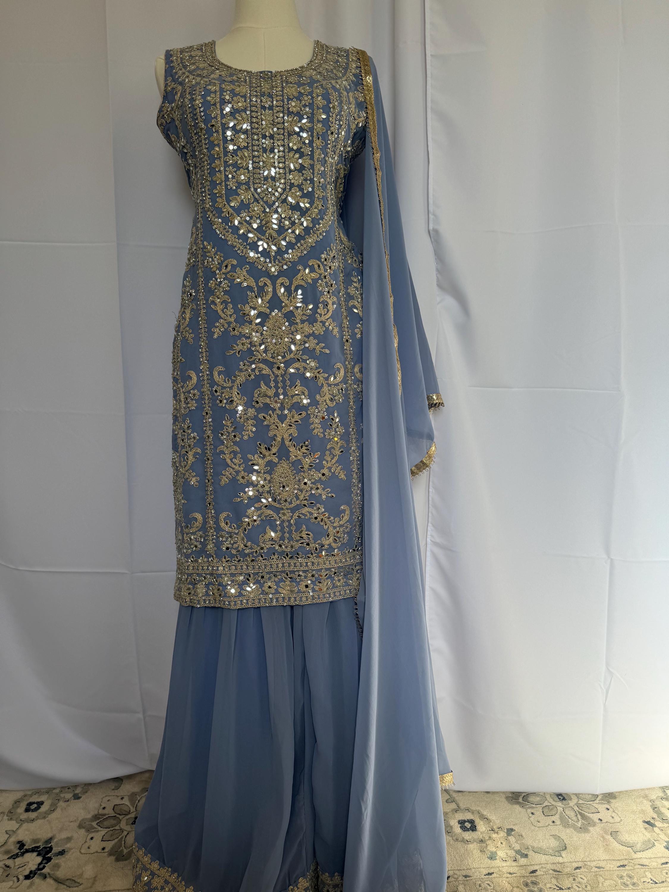 Punjabi Sharrara For Women Indian Designer Wedding Wear Party Wear function Wear Reception Wear Chaniya Choli bollywood Style Indian outfits