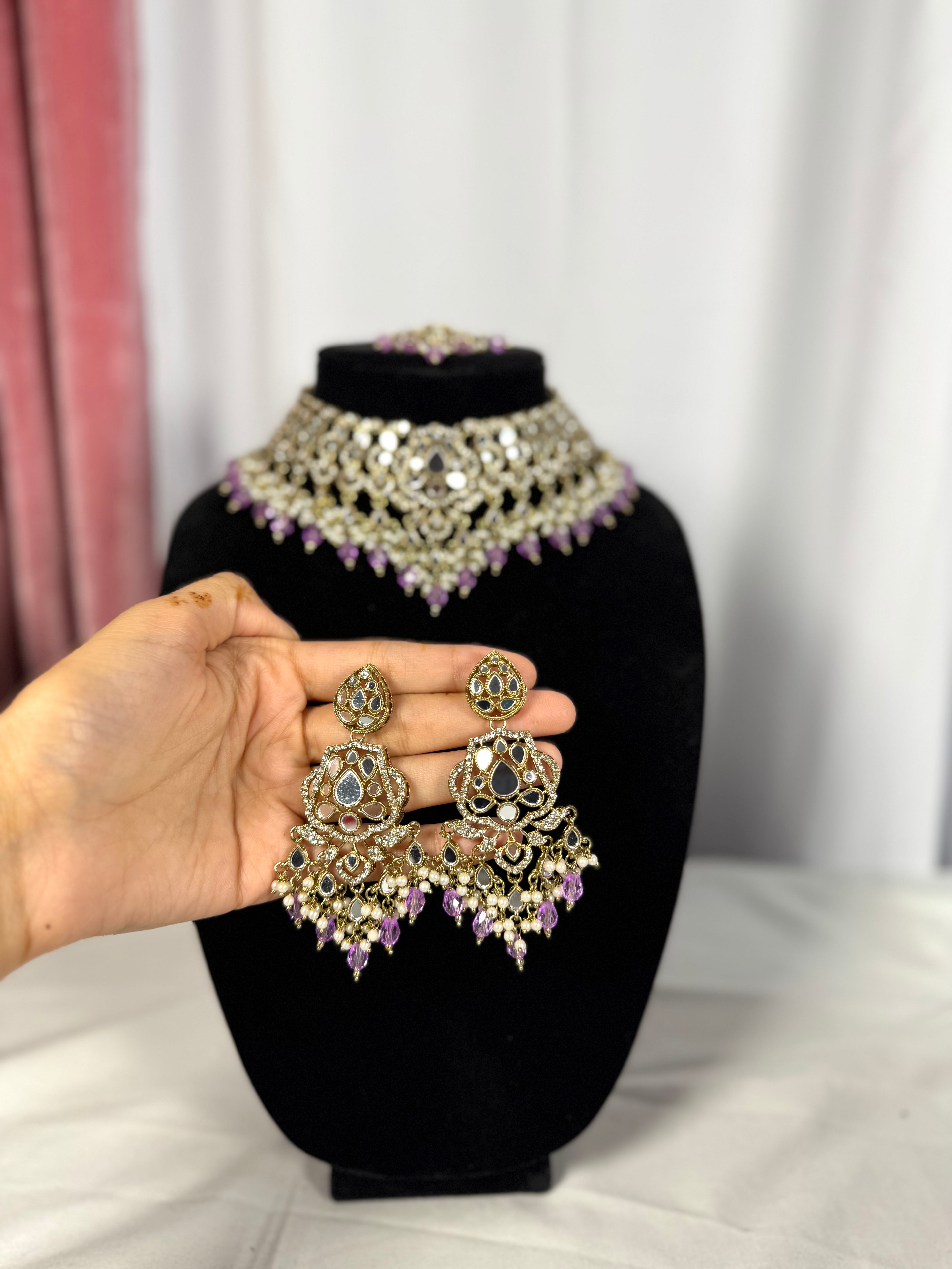 Kritika Mirror Worked Necklace Set