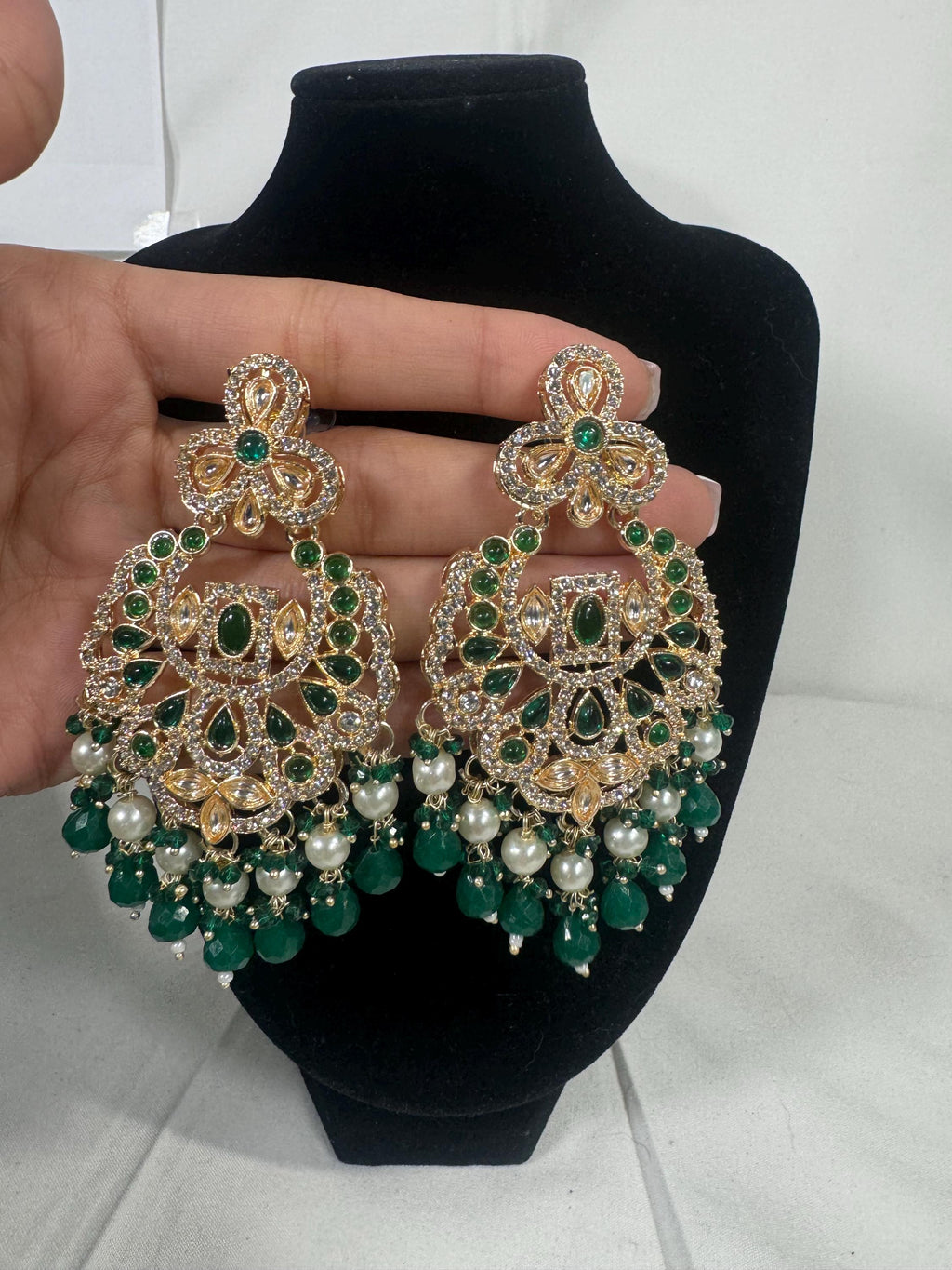 Bollywood Style Jhumka Earrings, Indian Gold Plated Hoop Earrings, Statement Ethnic Jewelry, Festive Earrings, Women's Accessories