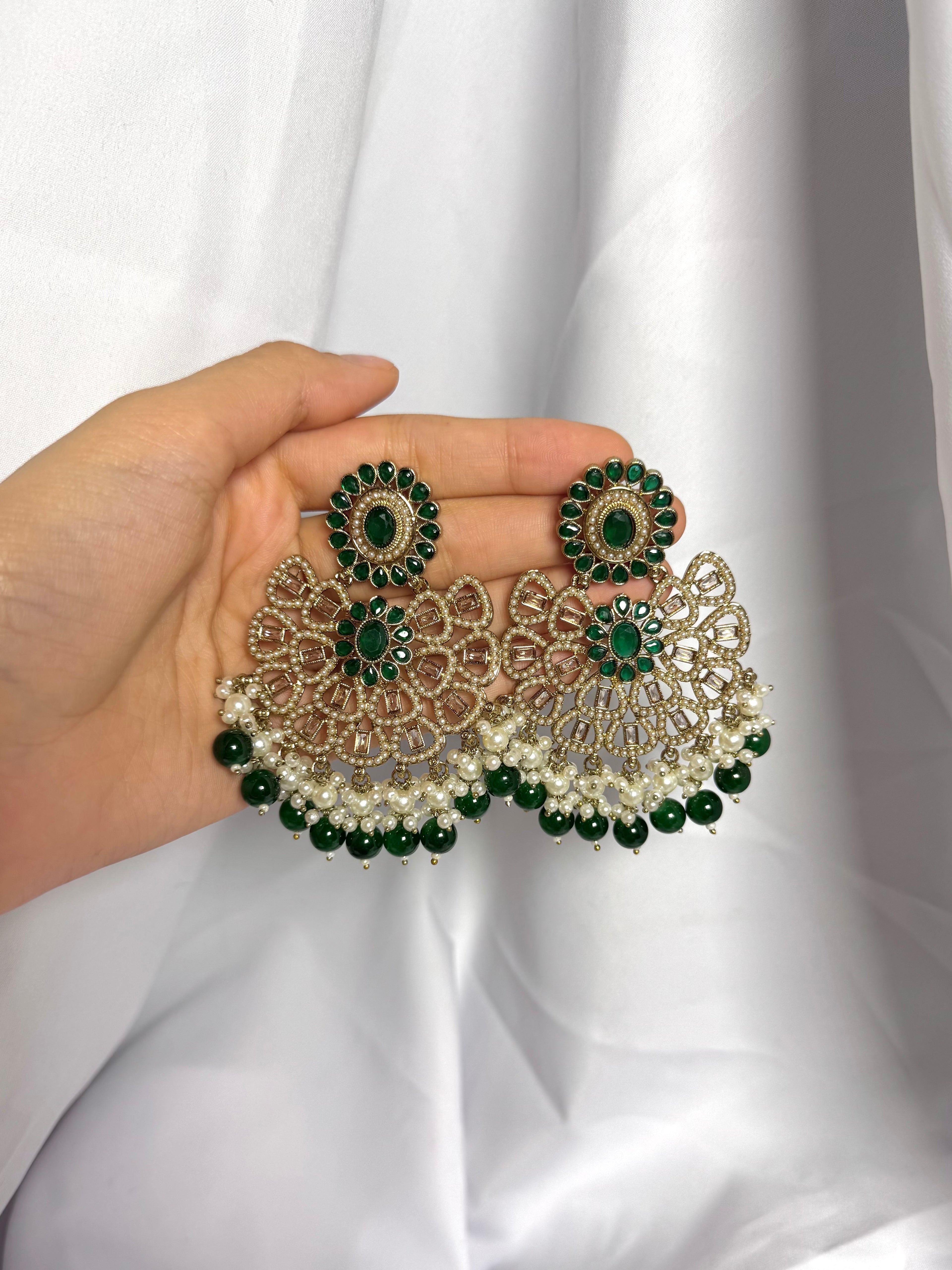 Samaira Earrings-Green