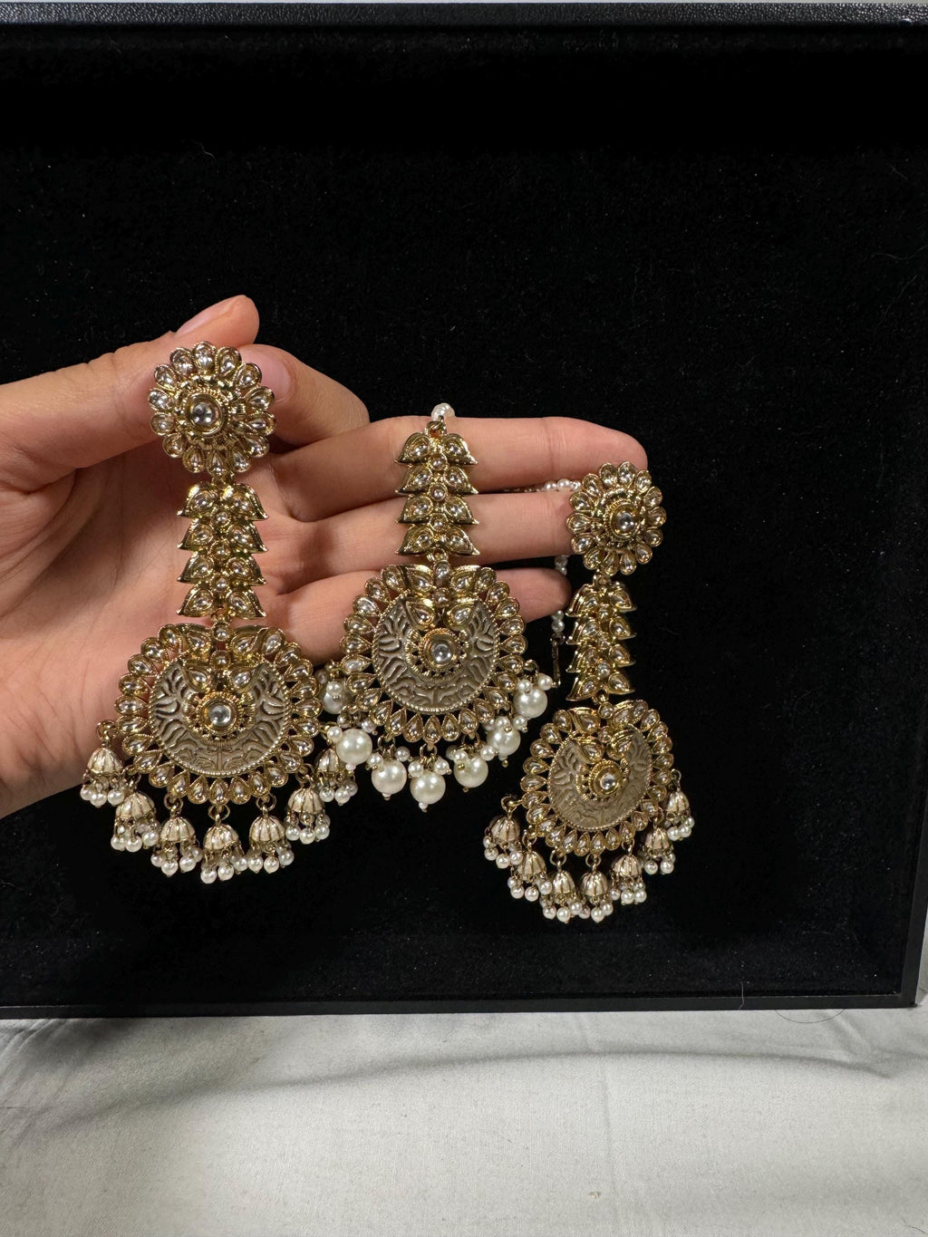 Bollywood Style Jhumka Earrings, Indian Gold Plated Hoop Earrings, Statement Ethnic Jewelry, Festive Earrings, Women's Accessories
