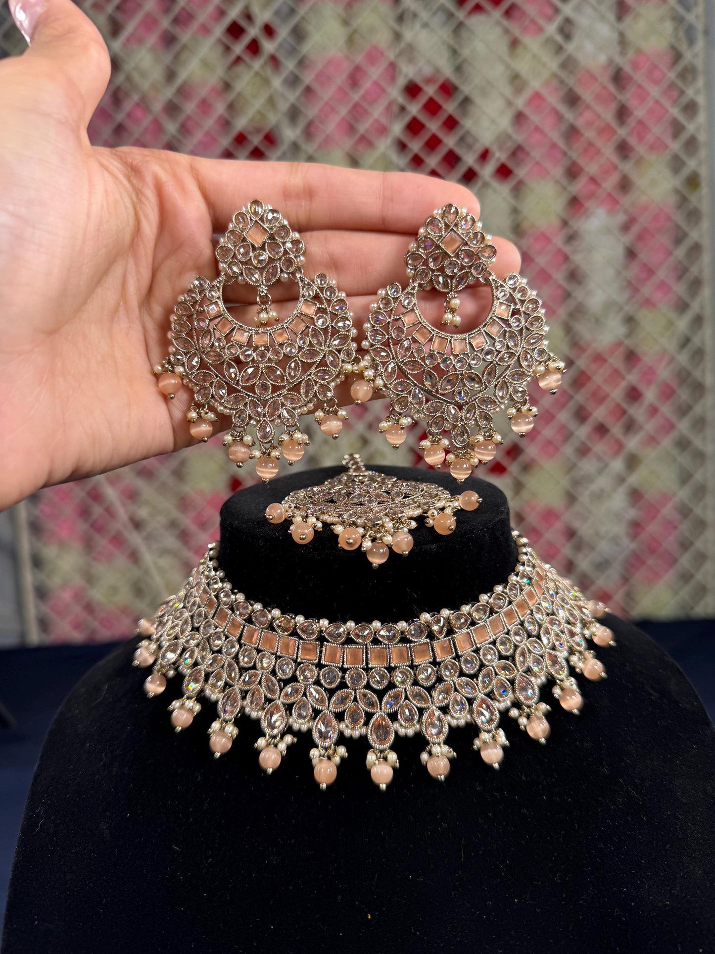 Indian jewlery set/Necklace Set/  Choker/ Bollywood Jewelry/ Indian jewelry/ Pakistani necklace/ punjabi necklace/bridal/