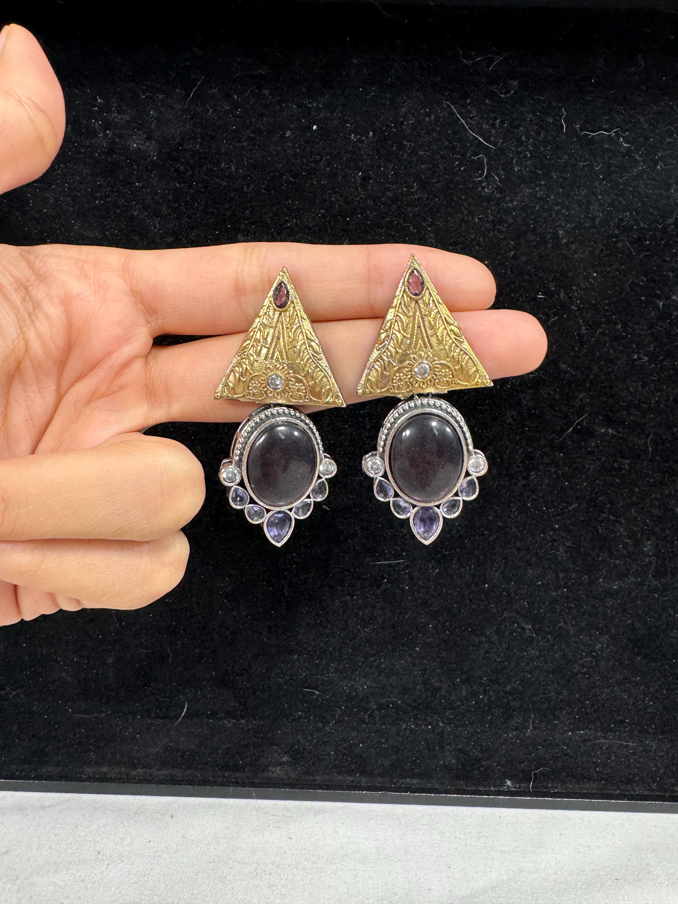 Bollywood Style Jhumka Earrings, Indian Gold Plated Hoop Earrings, Statement Ethnic Jewelry, Festive Earrings, Women's Accessories