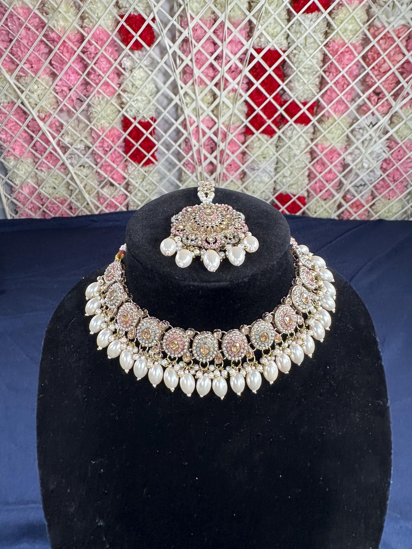 Indian jewlery set/Necklace Set/  Choker/ Bollywood Jewelry/ Indian jewelry/ Pakistani necklace/ punjabi necklace/bridal/