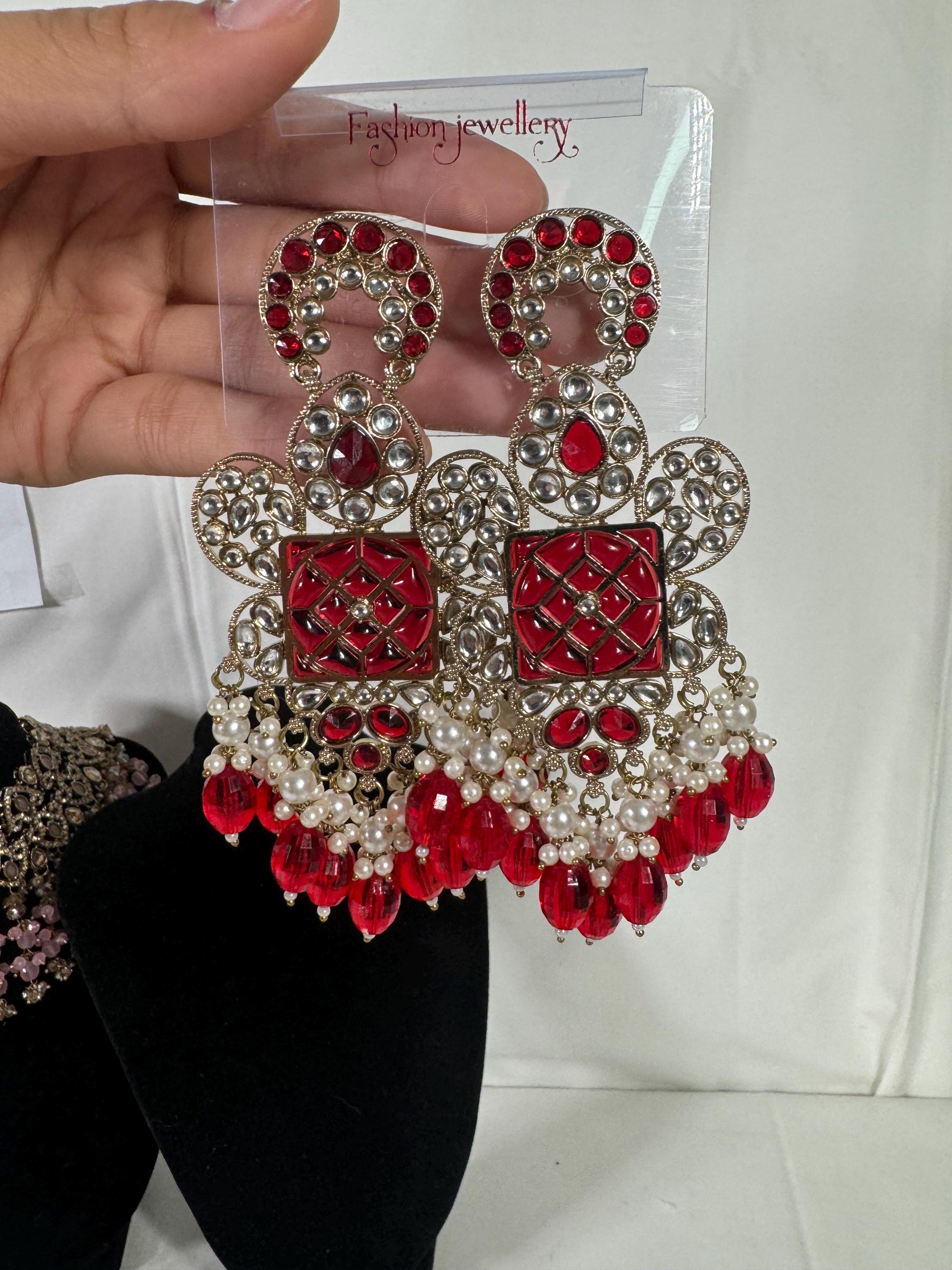 Bollywood Style Jhumka Earrings, Indian Gold Plated Hoop Earrings, Statement Ethnic Jewelry, Festive Earrings, Women's Accessories