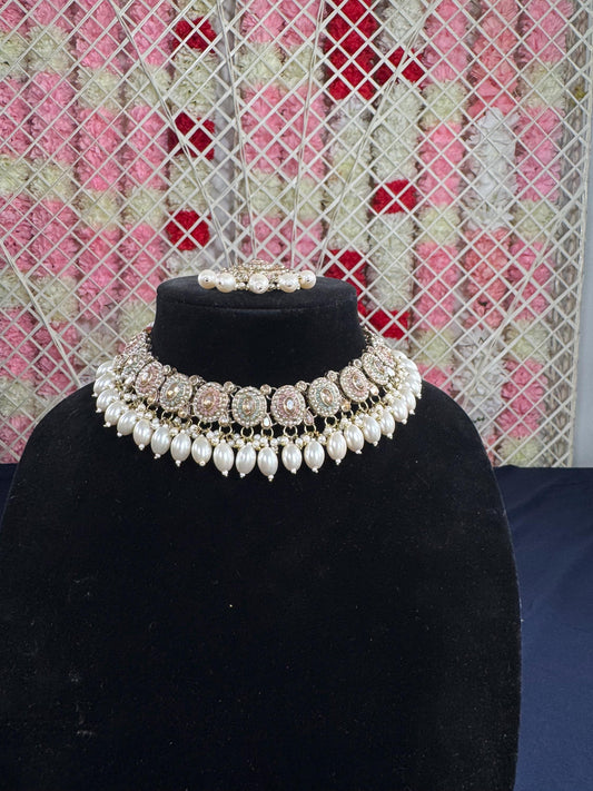 Indian jewlery set/Necklace Set/  Choker/ Bollywood Jewelry/ Indian jewelry/ Pakistani necklace/ punjabi necklace/bridal/