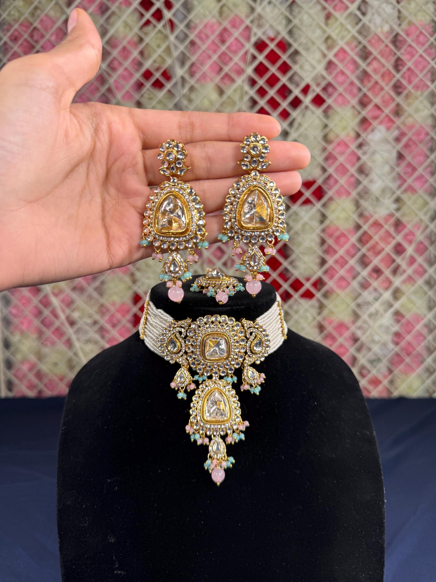 Indian jewlery set/Necklace Set/  Choker/ Bollywood Jewelry/ Indian jewelry/ Pakistani necklace/ punjabi necklace/bridal/
