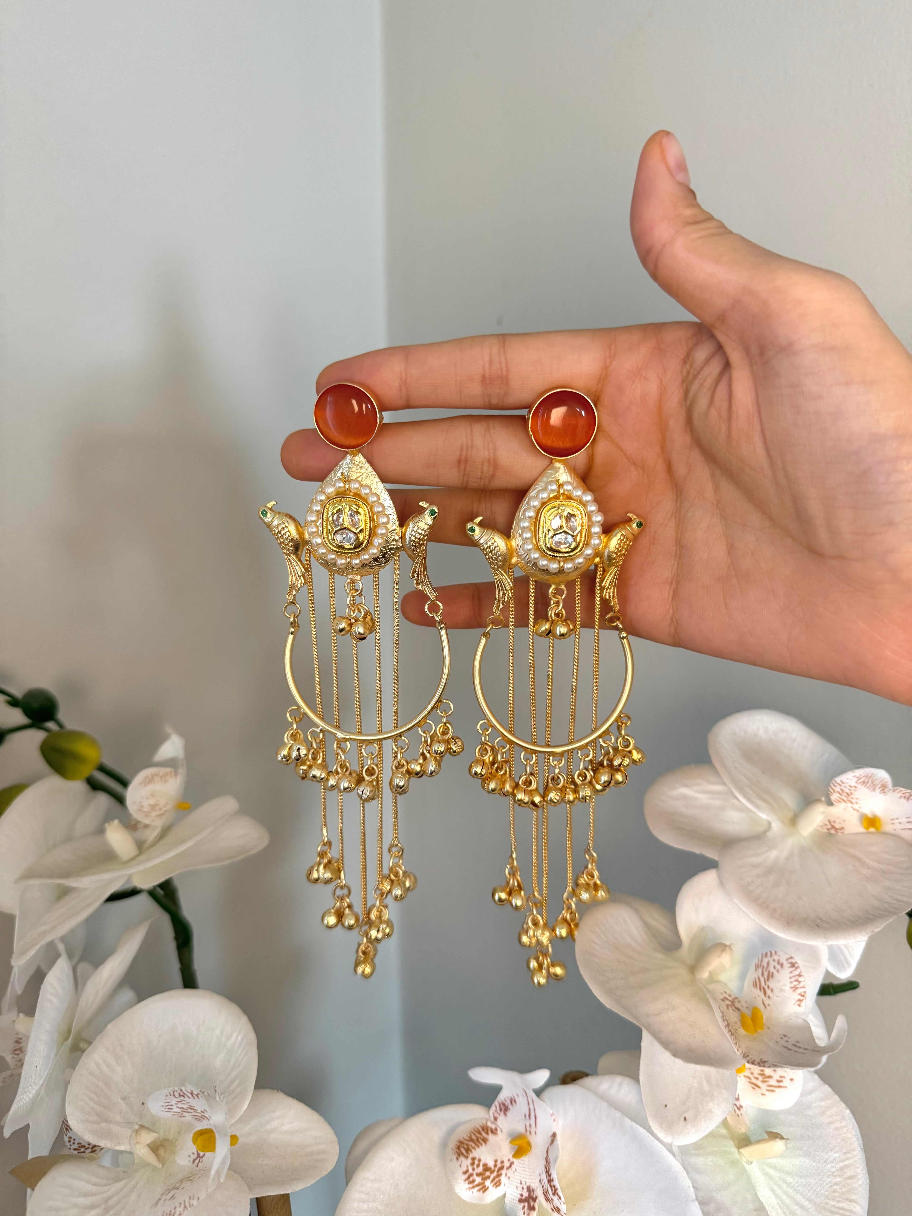 Haya Kahmiri Earring-Orange