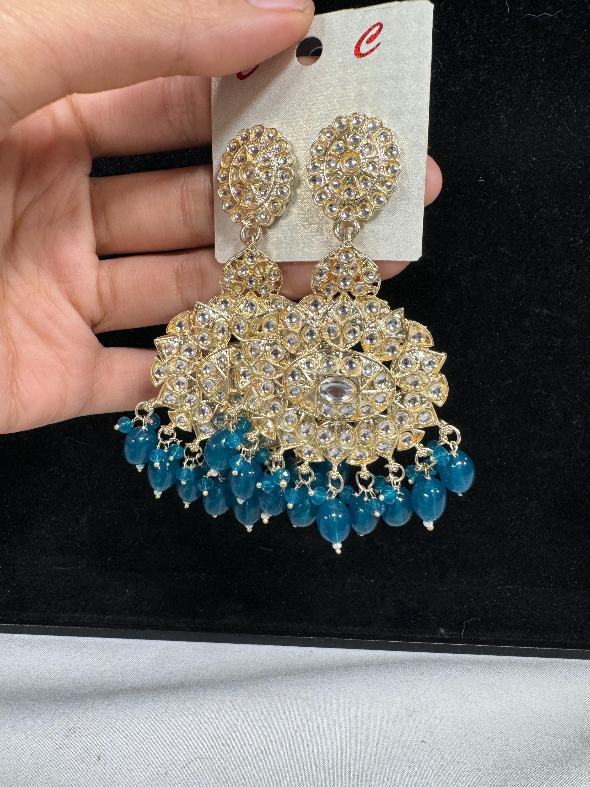 Bollywood Style Jhumka Earrings, Indian Gold Plated Hoop Earrings, Statement Ethnic Jewelry, Festive Earrings, Women's Accessories