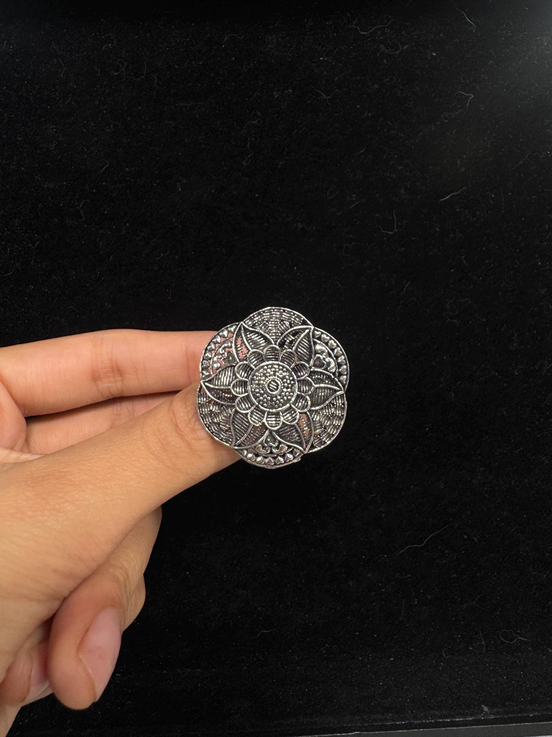 Bollywood Style Ring , Indian Gold Plated ring, Statement Ethnic Jewelry, Festive rings , Women's Accessories, Adjustable Ring, desi ring,