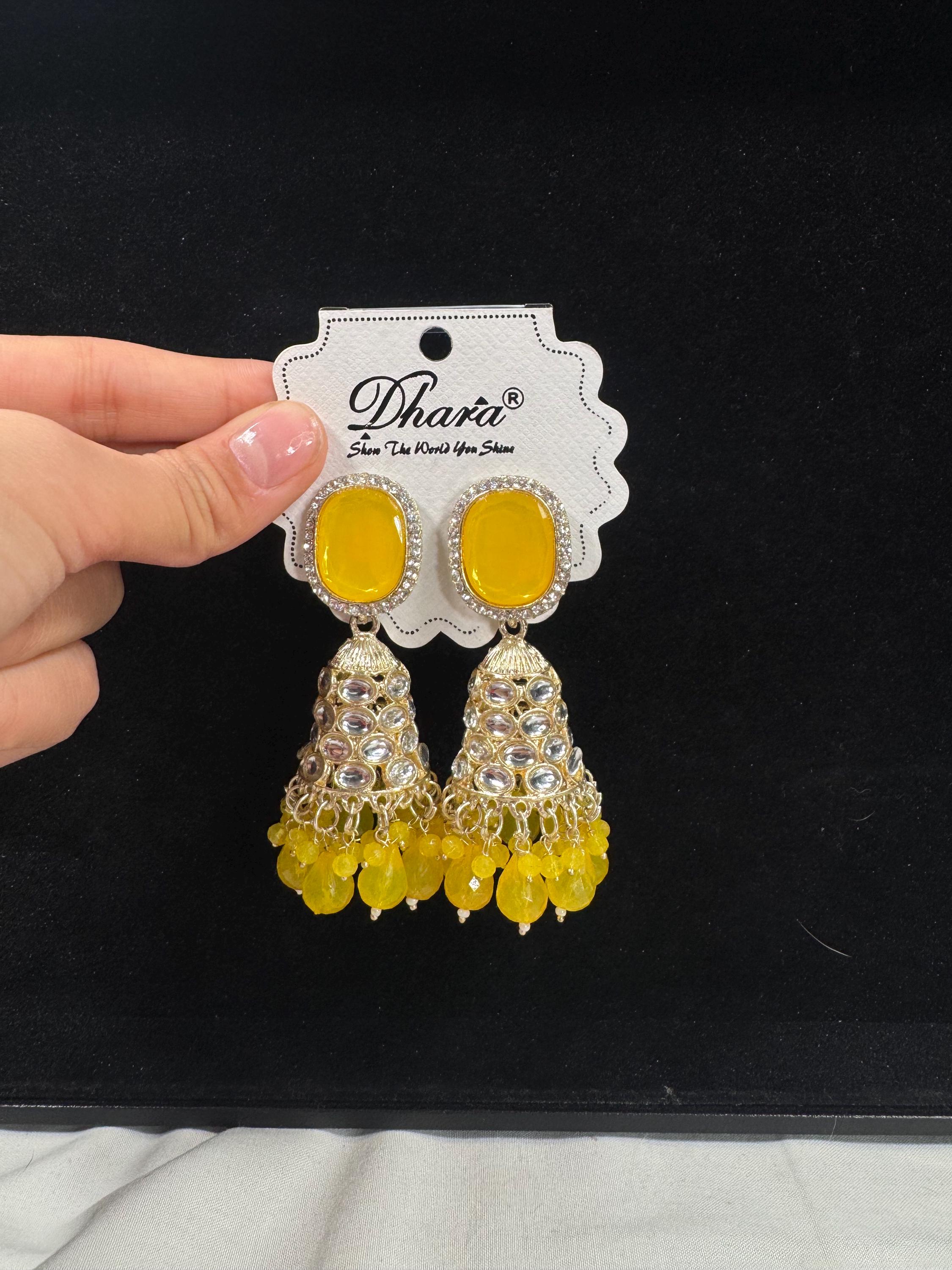 Bollywood Style Jhumka Earrings, Indian Gold Plated Hoop Earrings, Statement Ethnic Jewelry, Festive Earrings, Women's Accessories