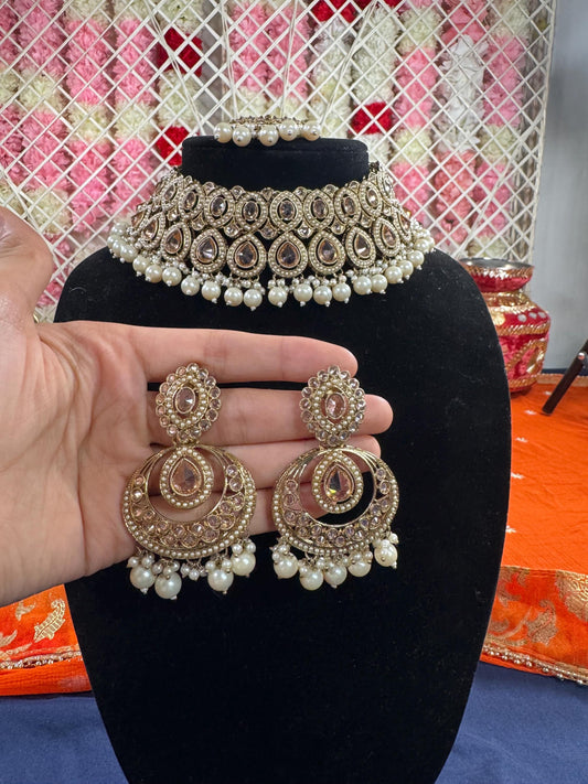 Indian jewlery set/Necklace Set/  Choker/ Bollywood Jewelry/ Indian jewelry/ Pakistani necklace/ punjabi necklace/bridal/