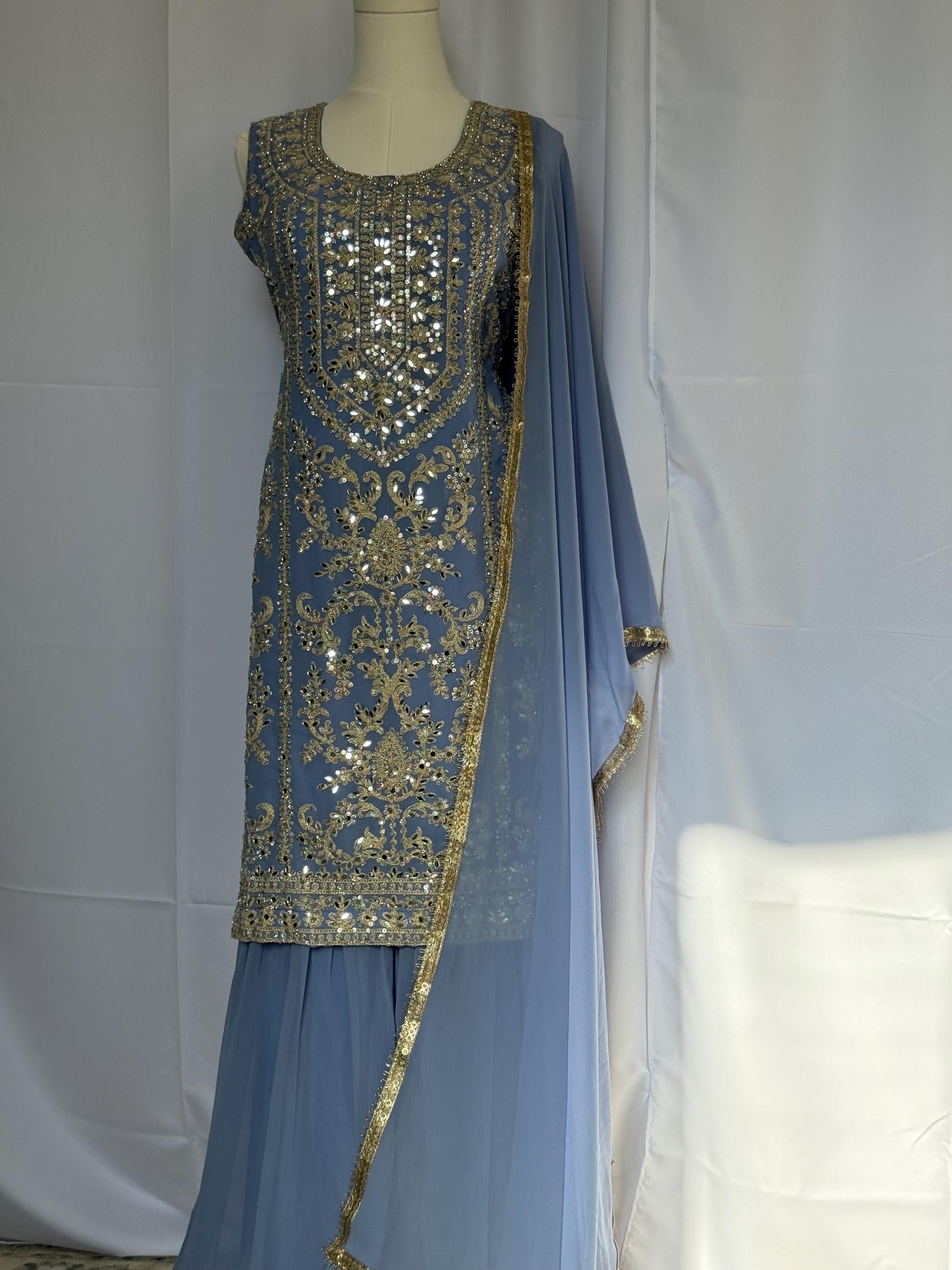 Punjabi Sharrara For Women Indian Designer Wedding Wear Party Wear function Wear Reception Wear Chaniya Choli bollywood Style Indian outfits