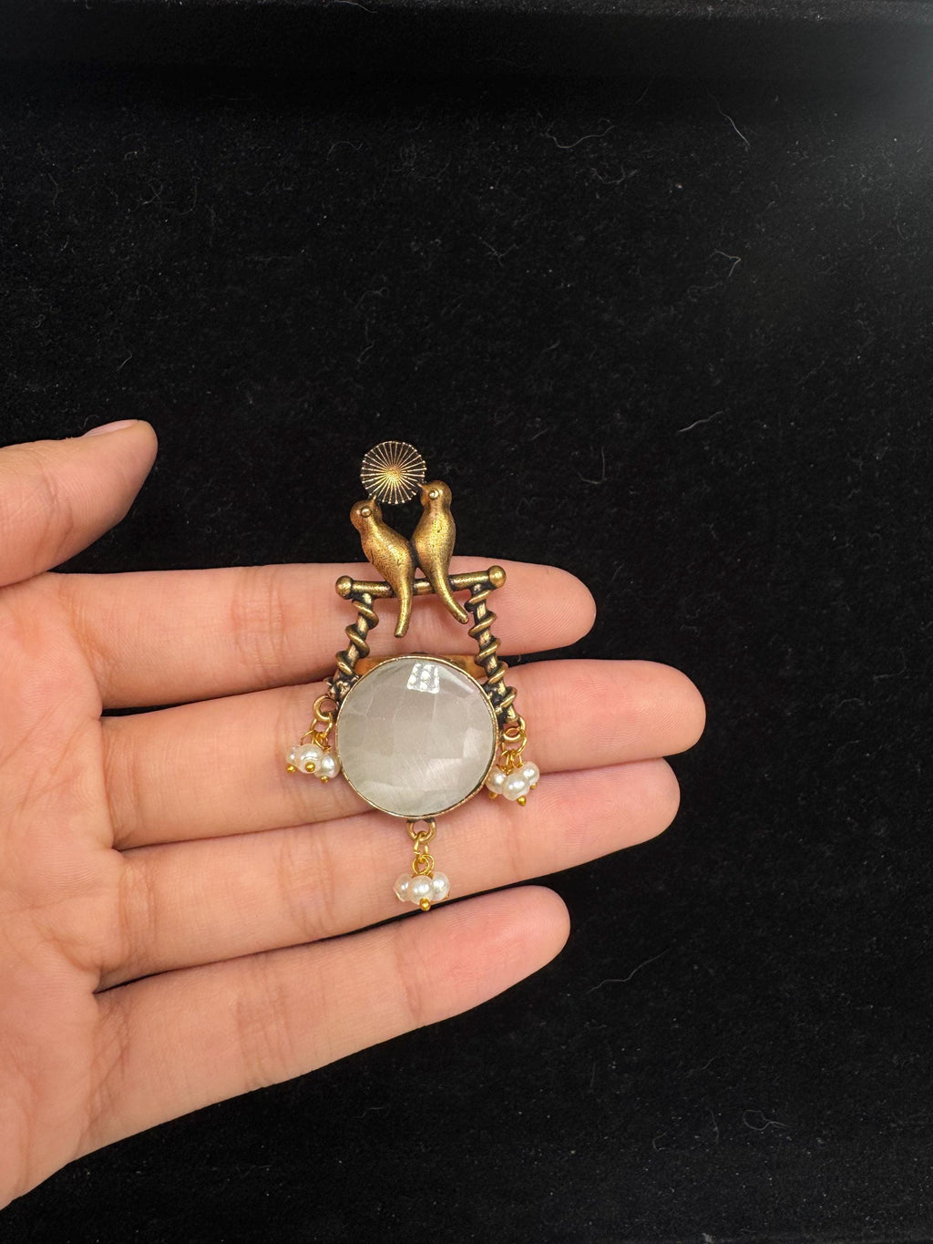 Bollywood Style Ring , Indian Gold Plated ring, Statement Ethnic Jewelry, Festive rings , Women's Accessories, Adjustable Ring, desi ring,