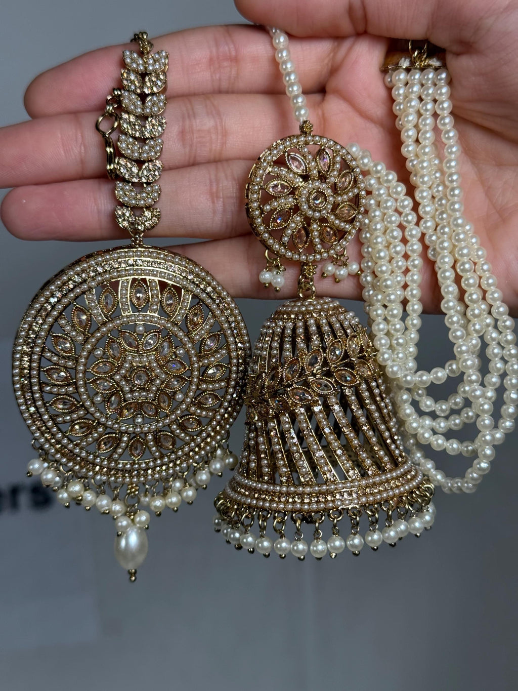 Kundan Indian Jhumka Earrings, Pearl Beaded Ethnic Earrings, Traditional Dangle Earrings, Wedding Jewelry, Bridal Accessories