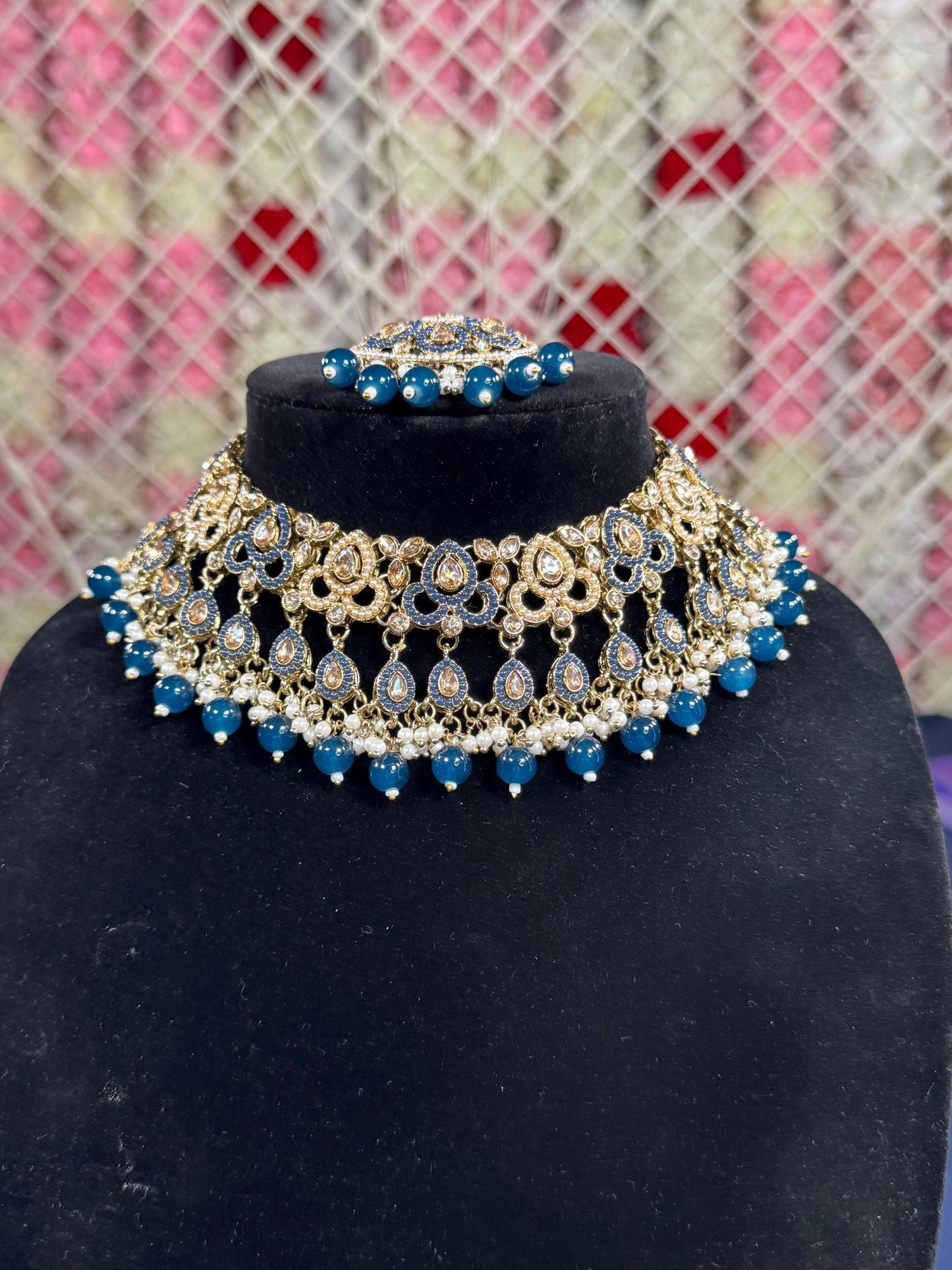 Indian jewlery set/Necklace Set/  Choker/ Bollywood Jewelry/ Indian jewelry/ Pakistani necklace/ punjabi necklace/bridal/