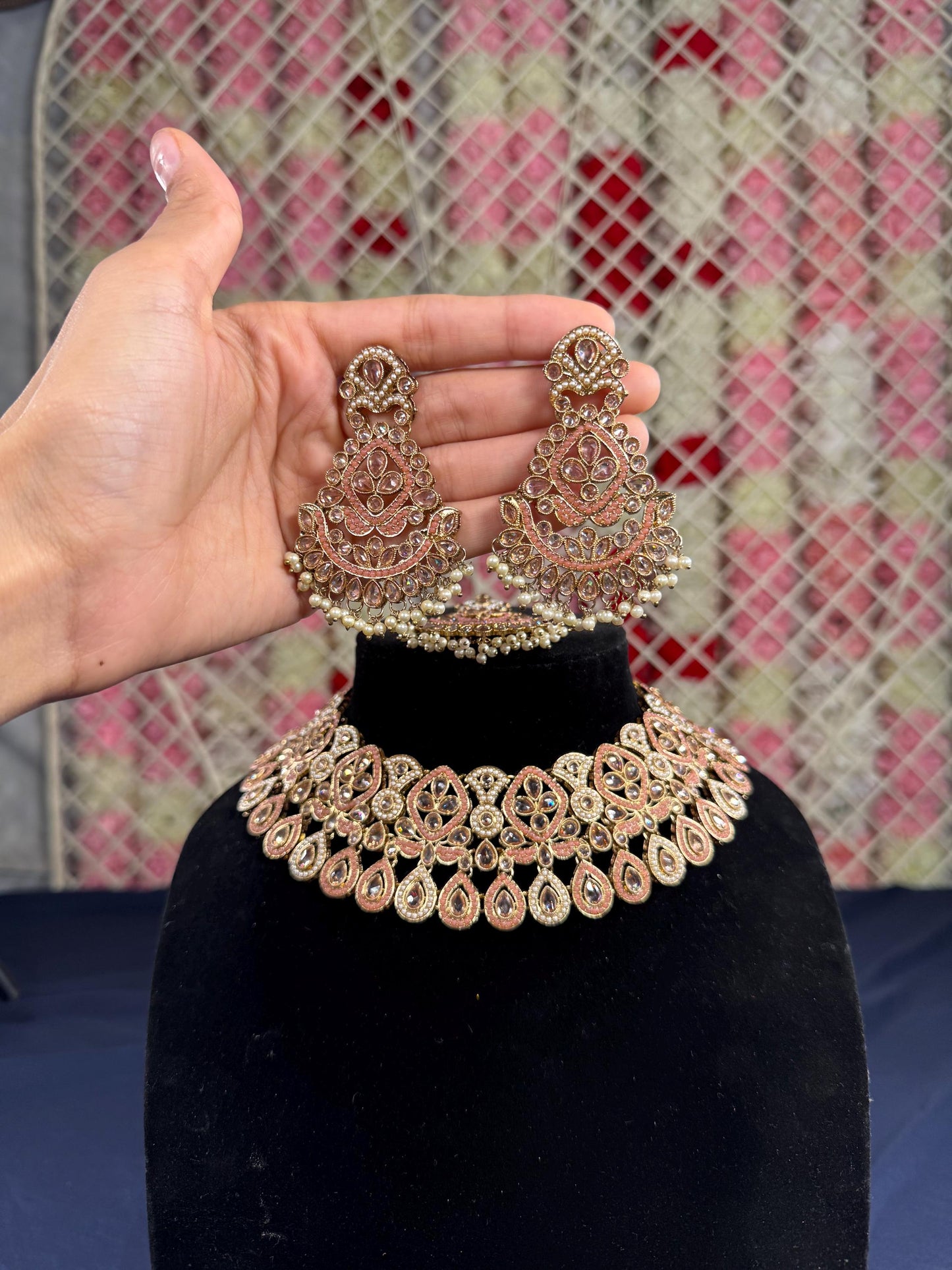 Indian jewlery set/Necklace Set/  Choker/ Bollywood Jewelry/ Indian jewelry/ Pakistani necklace/ punjabi necklace/bridal/