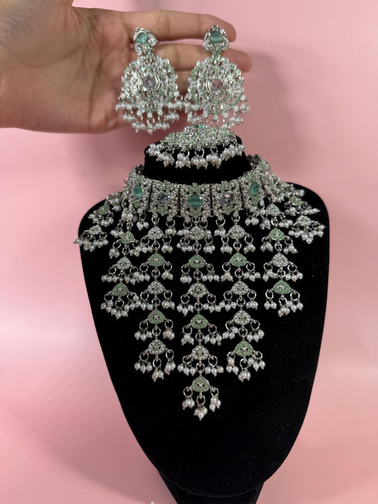 Indian jewlery set/Necklace Set/  Choker/ Bollywood Jewelry/ Indian jewelry/ Pakistani necklace/ punjabi necklace/bridal/