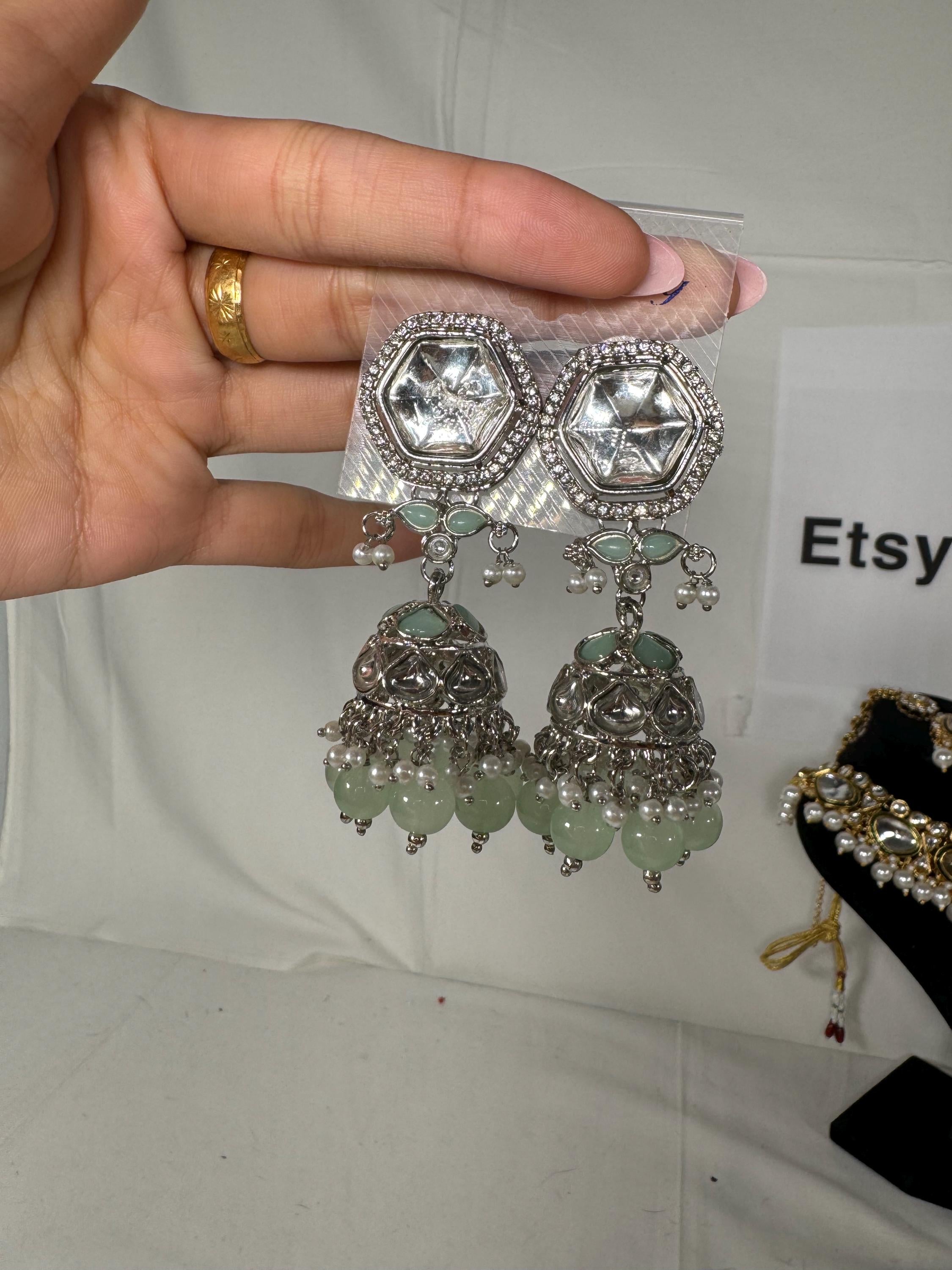 Bollywood Style Jhumka Earrings, Indian Gold Plated Hoop Earrings, Statement Ethnic Jewelry, Festive Earrings, Women's Accessories