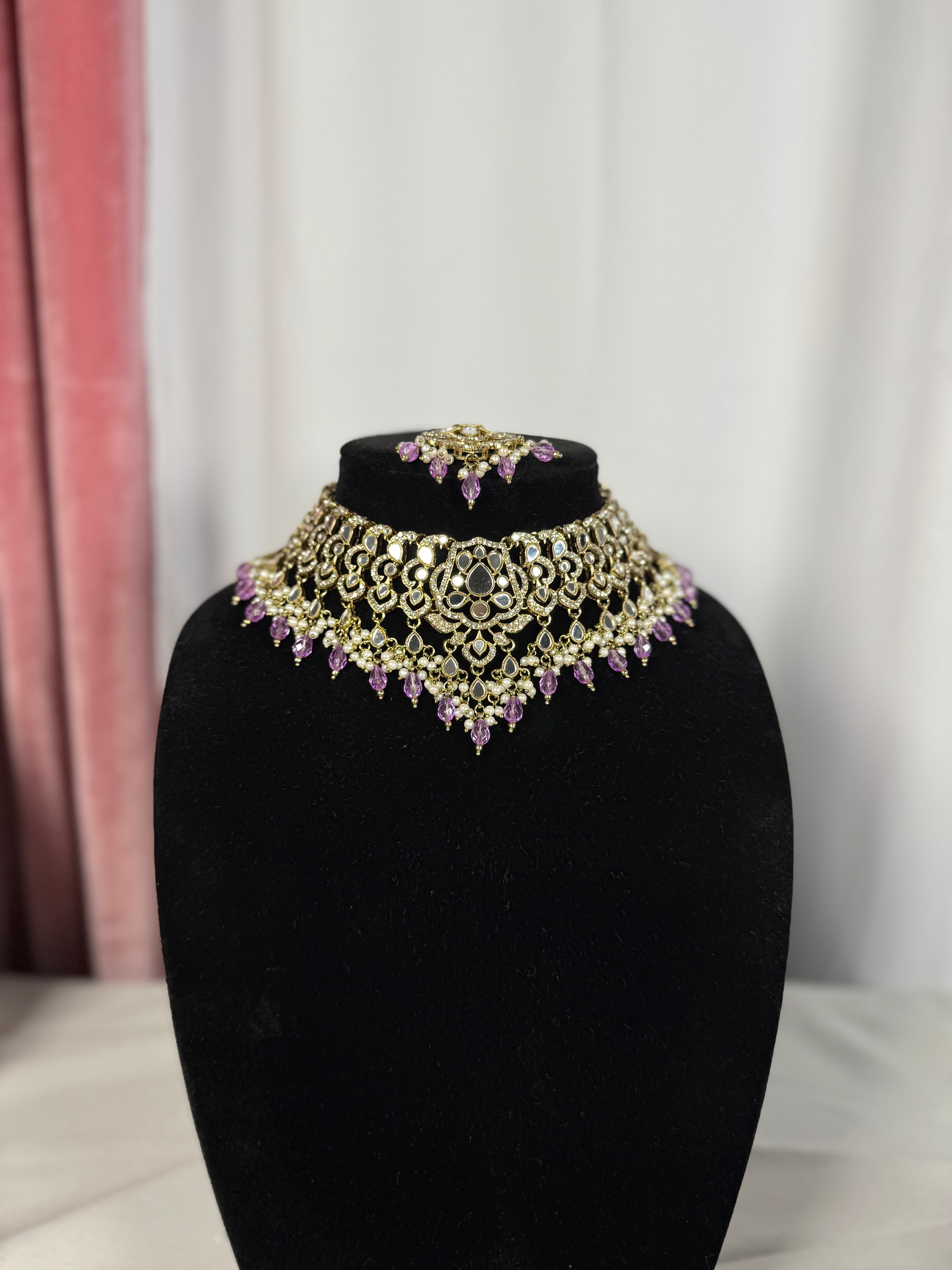 Kritika Mirror Worked Necklace Set